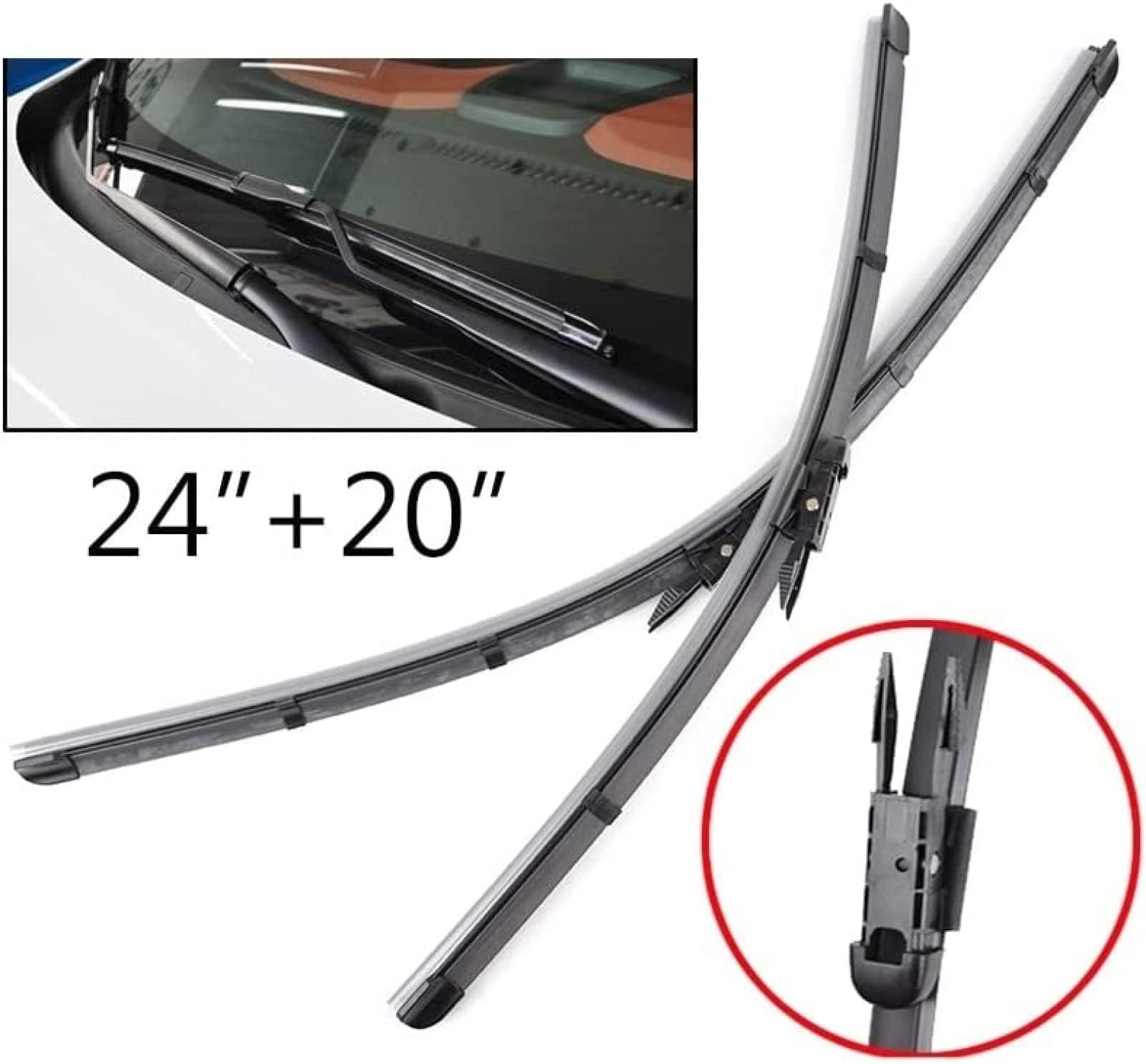 Tergicristallo Anteriore Spazzole Tergicristallo per Freelander 2 LR2 2006 2007 2008 2009 2010 2012 2013 2014 24"+20" Parabrezza Finestra Tergicristallo Accessori