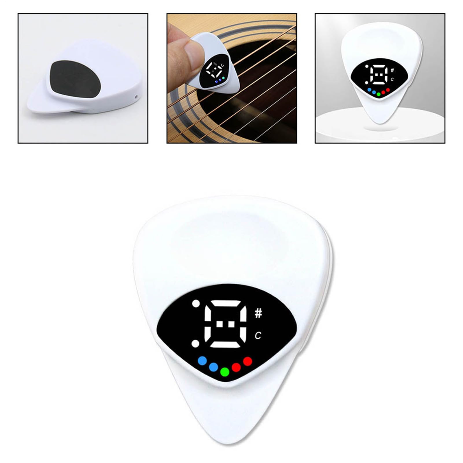 Accordatore Per Chitarra Elettrica Pacco Di Plettri Sottili | Accordatori Per Chitarra da principianti a chitarra e elettrica, ukulele, violino, basso e strumenti