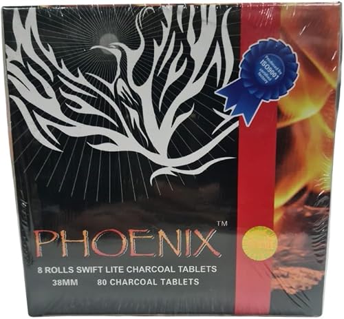 Phoenix Quick-lite 38mm Hookah Hubbly Bubbly Coals - 80 Piece