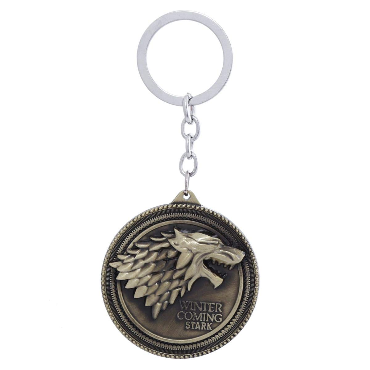 OtherZinc Alloy Metal Game of Thrones Stark Keychain - Gold