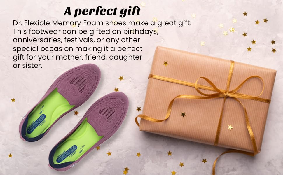 Image of DOCTOR EXTRA SOFT Flexible Memory Foam Women's Shoes for Walking Gym Training | Casual Sports,Slip-On,Lightweight Lace up Jutis Bellies Classy Ballerina for Ladies and Girls New-D-1003