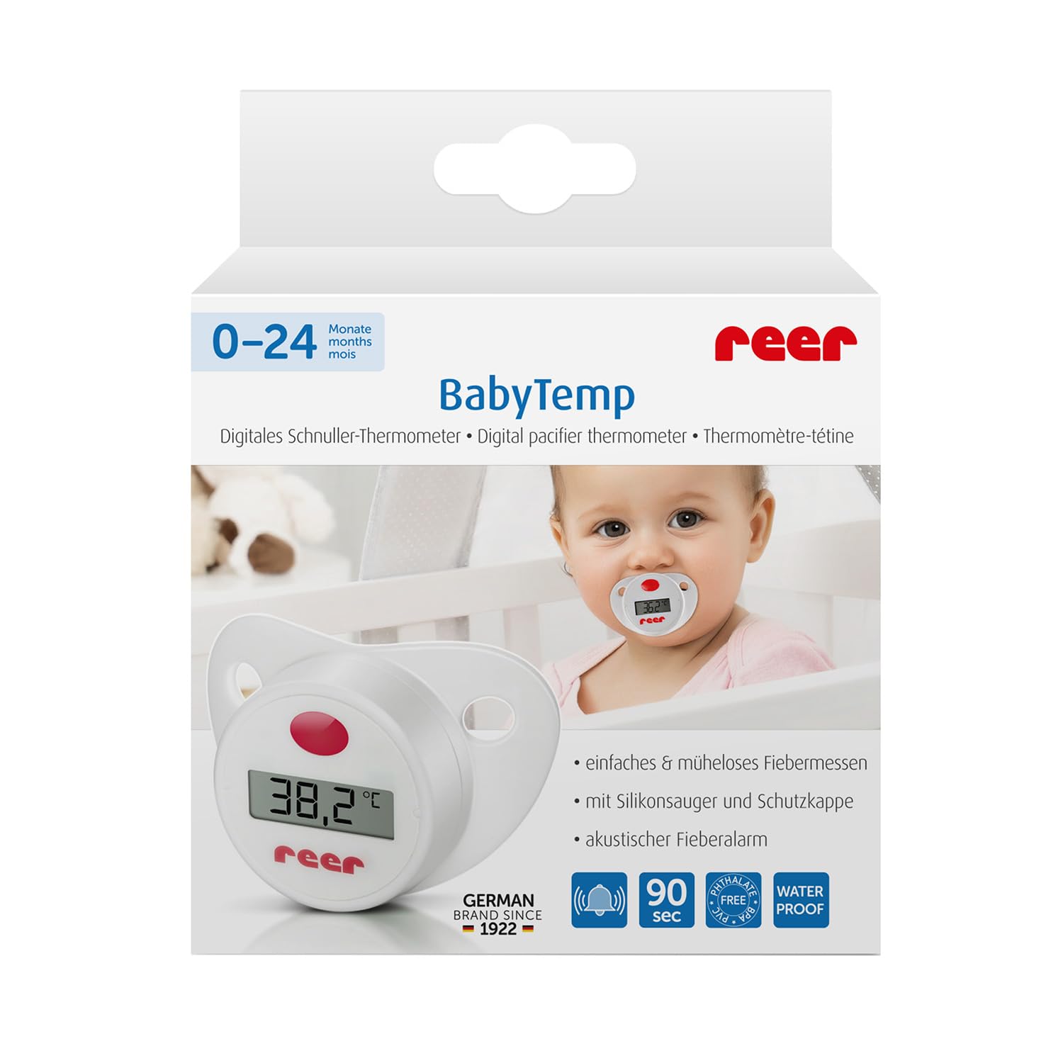 REER Le thermomètre-sucette thermomètre bébé, blanc
