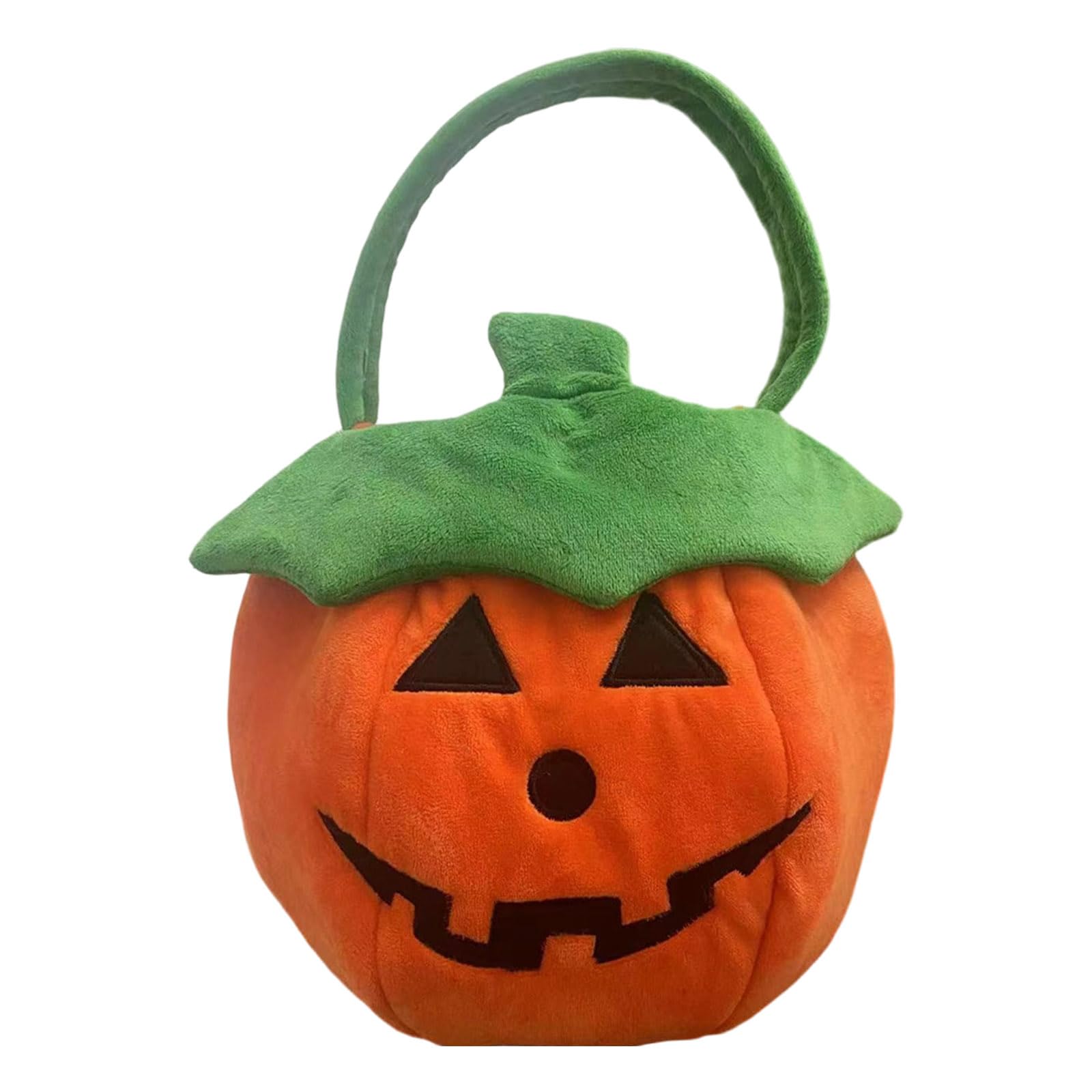 Tsophreniq Fabric Pumpkin Candy Bag with Handle Halloween Party Treat Bag Candy Storage Pouches for Sweets Chocolate Toy Kids Pouches