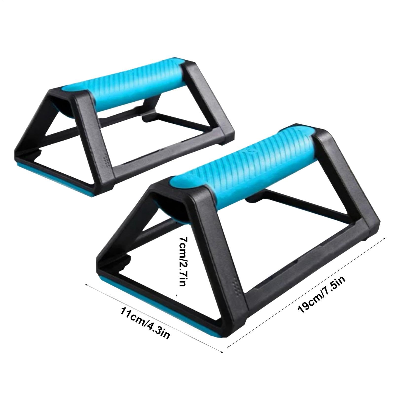 Maniglie per esercizi per braccia pushup, 19 x 11 x 7 cm, supporti antiscivolo per allenamento della, attrezzatura ergonomica per il fitness, strumento per la costruzione muscolare, ideale per