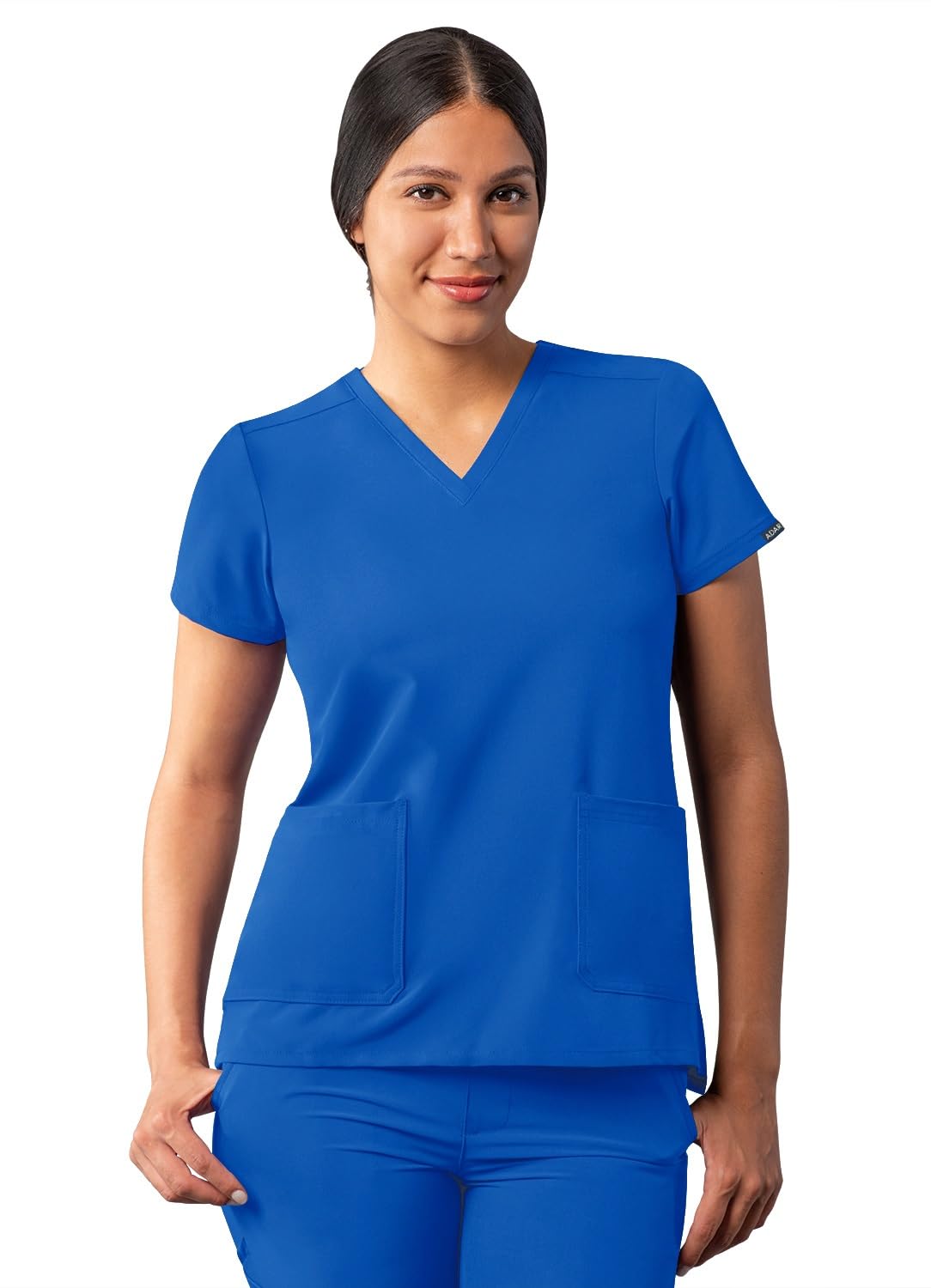 Adar Uniforms , A6008RYLL Addition Scrubs for Women - Modern V-Neck Scrub Top - A6008 - Royal Blue - L