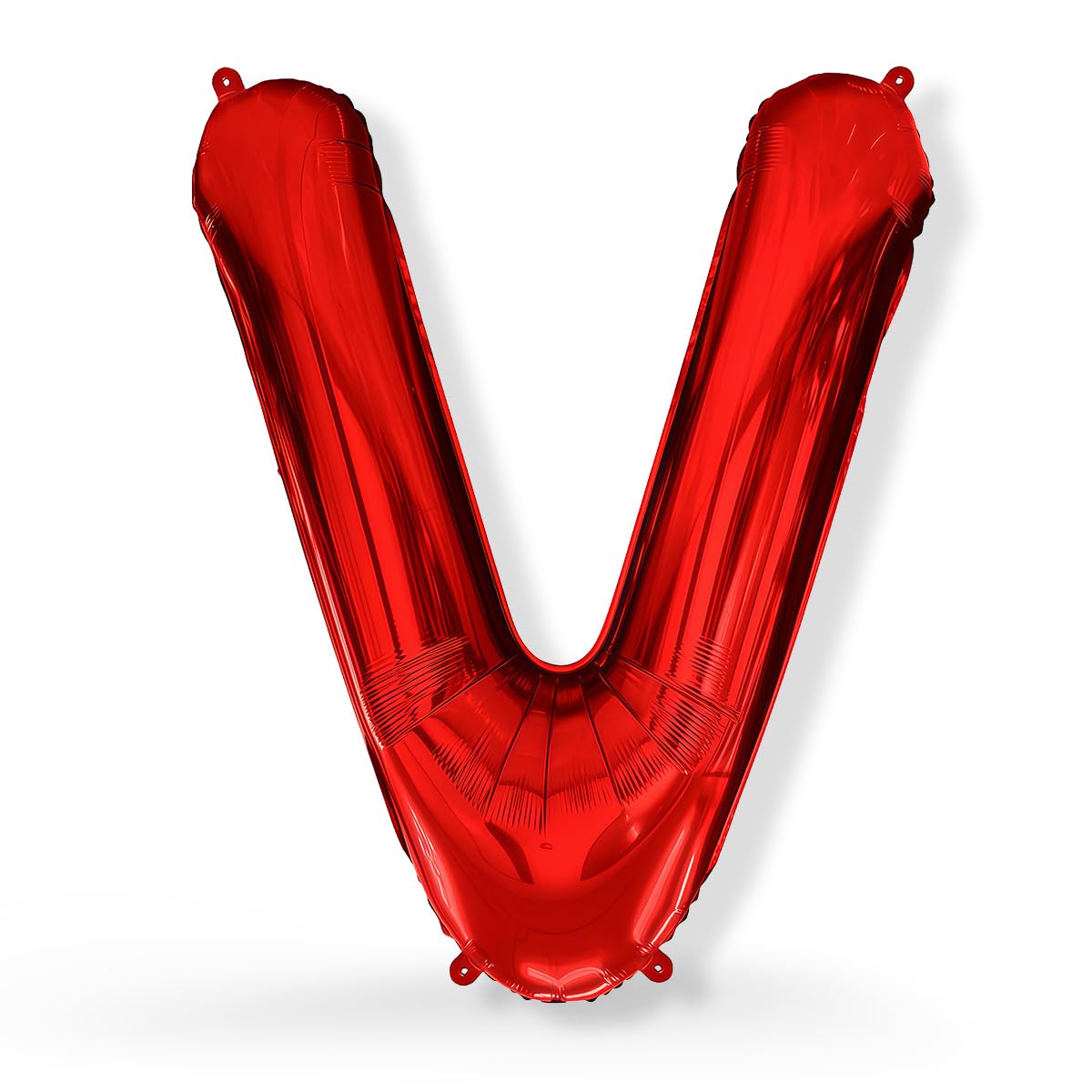 FUNXGO XXL Folienballon Buchstabe V Rot ca. 100cm - Riesen Alphabet Ballon - Helium oder Luftfüllung - Ideal für Geburtstag, Hochzeit, Jubiläum, Party Deko & JGA - Ballon V Rot
