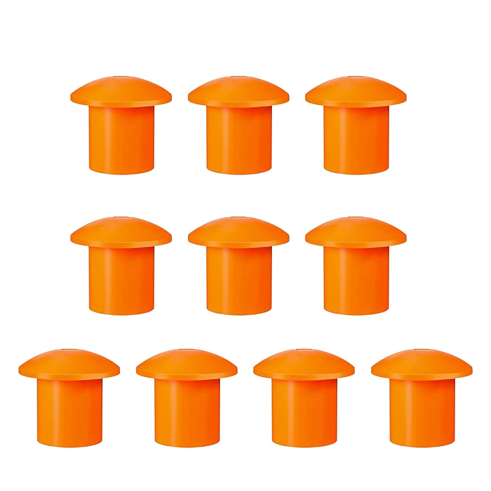 Kaccde 100Pcs Mushroom Head Rebars Caps For 3-7 Steel Rods Sturdy Construction Protectors Anti-Rust Defender Construction Cover
