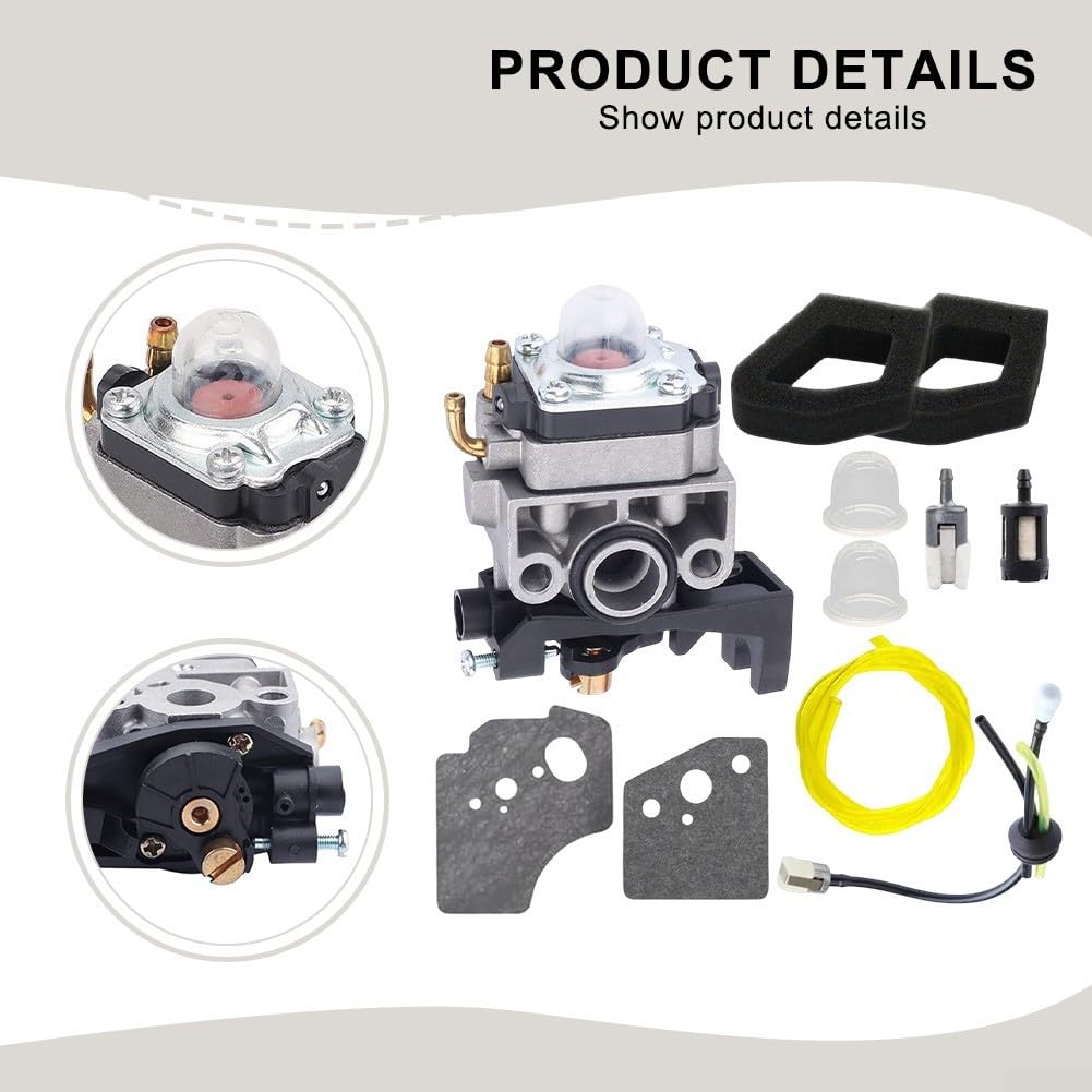 KIT CARBURATORE HONDA GX35 GX25 Motore 4 Tempi Sostituisce 16100-Z0Z-034 Z0Z-815 Z0H-825 Compatibile con Decespugliatori FG110 HHT35 Metallo