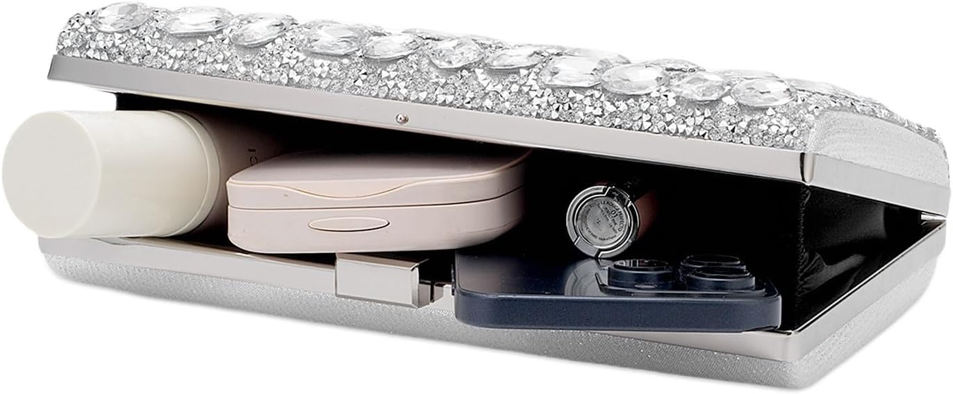 YYW Women Rhinestone Clutch Purse Evening Bag Sparkly Crystal Beaded Handbag for Party - Image 5