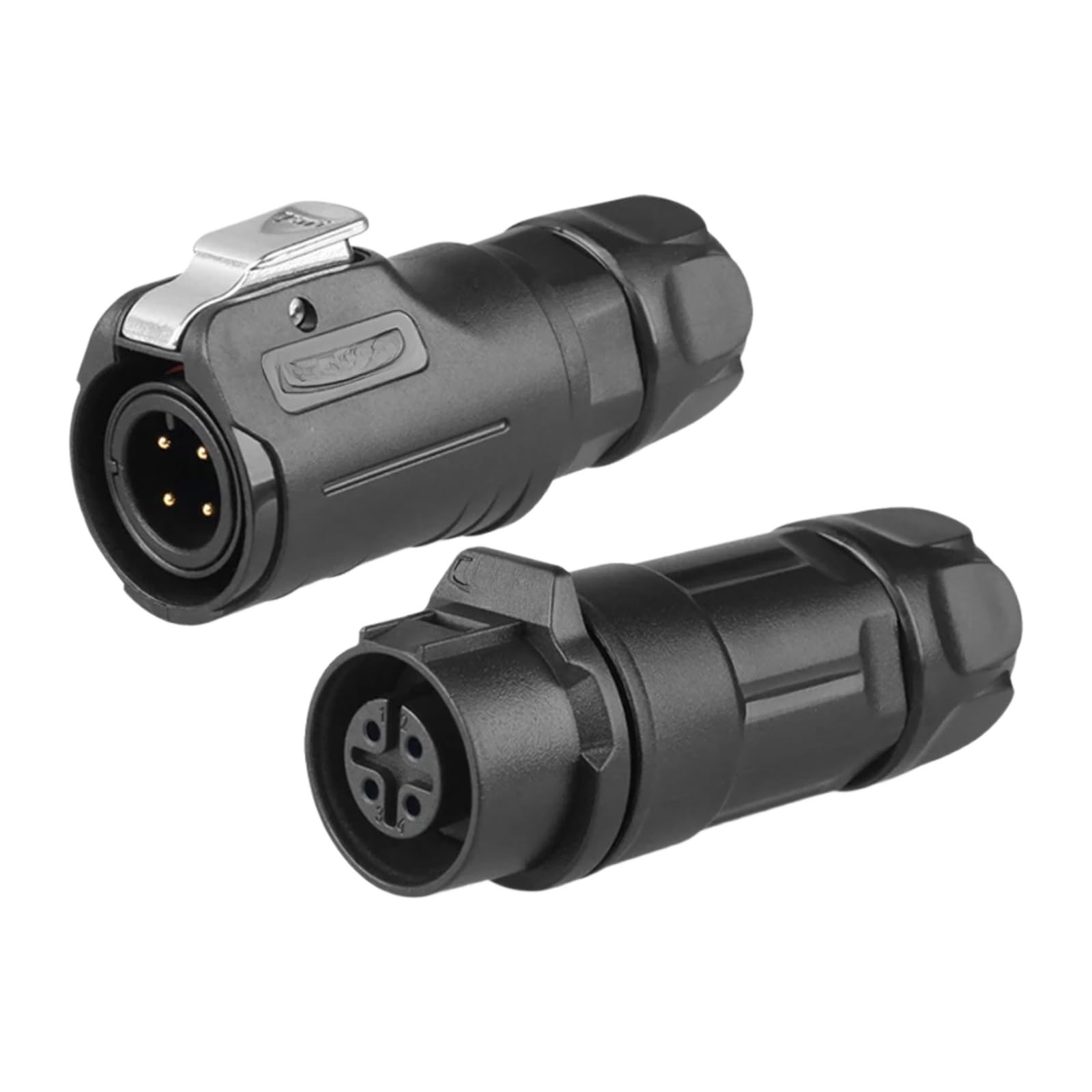 Conector M12 macho mini de 4 pines para automatización segura