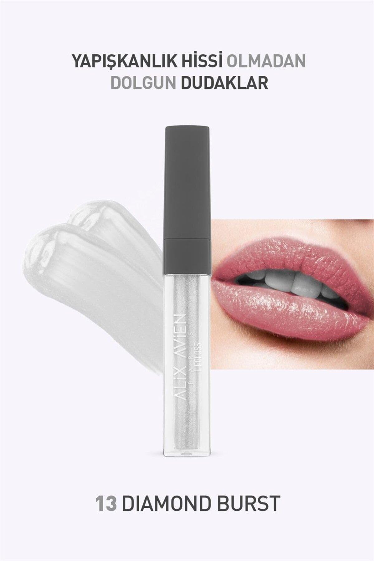ALIX AVIEN Nemlendirici Etki Yapışkanlık Hissi Bırakmayan Dudak Parlatıcı - Lipgloss 13 Diamond Burst