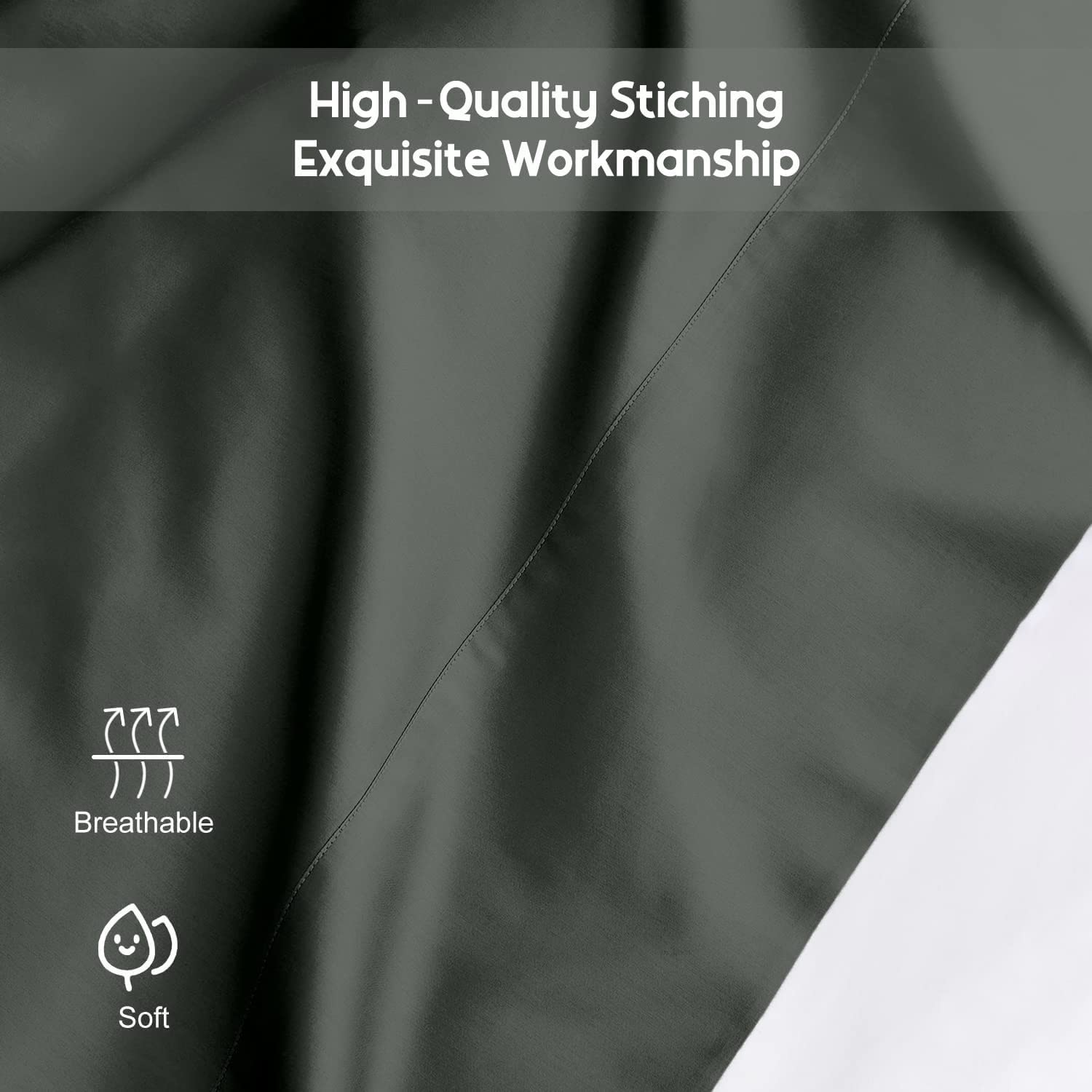 Juego de 4 fundas de almohada Oxford 100% algodón egipcio, 400 hilos, suaves y frescas, calidad de hotel (75 cm x 150 cm), paquete de 4 fundas de almohada para dormitorio, color gris oscuro