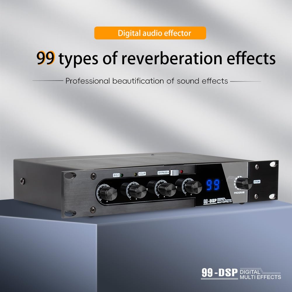 Mixer Karaoke, Riverberatore 99 DSP Effetti Audio Digitali Sonori Stereoscopici, Microfono KTV Con Riverbero BT Per Spettacoli Teatrali, DJ, Discorsi Aziendali