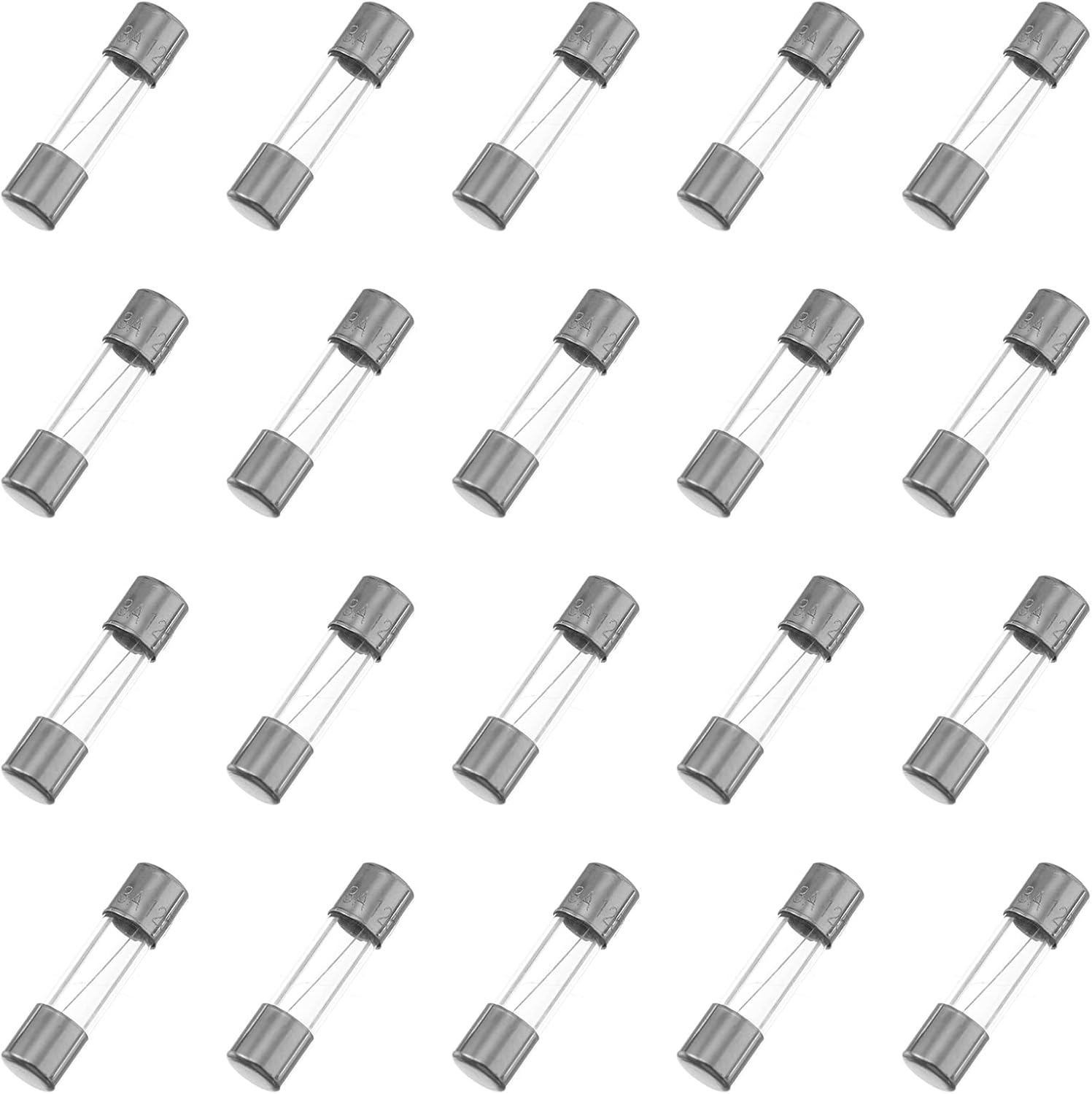 Bridgold 20pcs F5AL Christmas Light Fuses 3A 125V/3Amp 125Volt 5X 20mm