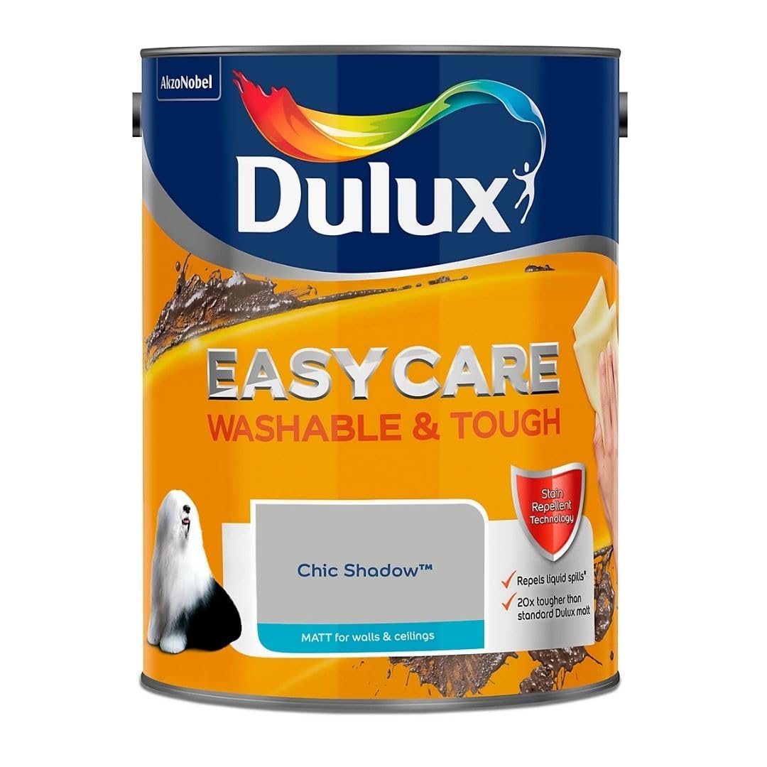 Chic Shadow Dulux Easycare Matt Emulsion Paint 2.5L – Washable & Stain Resistant, Durable Matt Finish, Quick Dry, Low Odour Interior Wall & Ceiling Paint