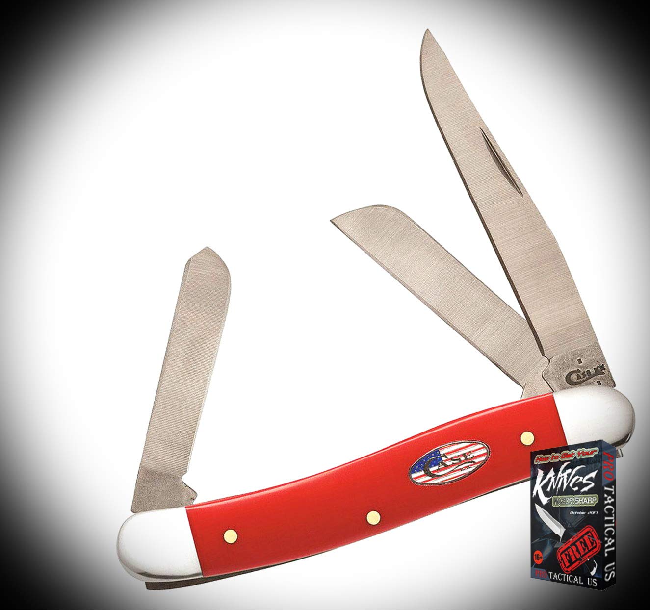 New Case American Workman Stockman Red Handle Folding Blades ProTactical Elite Knife 3054RT
