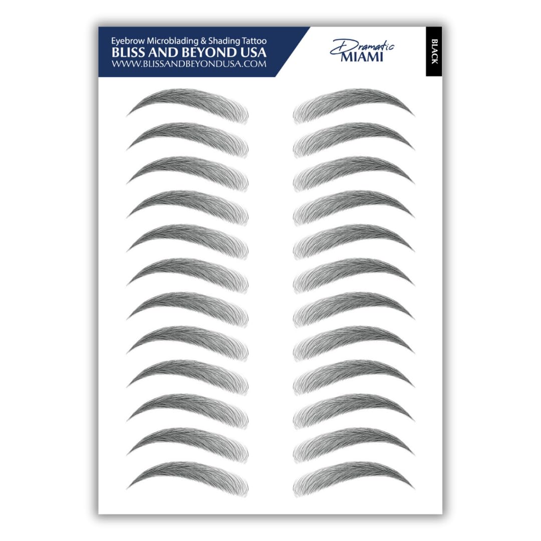 Bliss and Beyond USA | Microblading & Shading Tattoo | A combination of hair stoke and powdered brows | Non-toxic | Vegan friendly (Dramatic Miami -