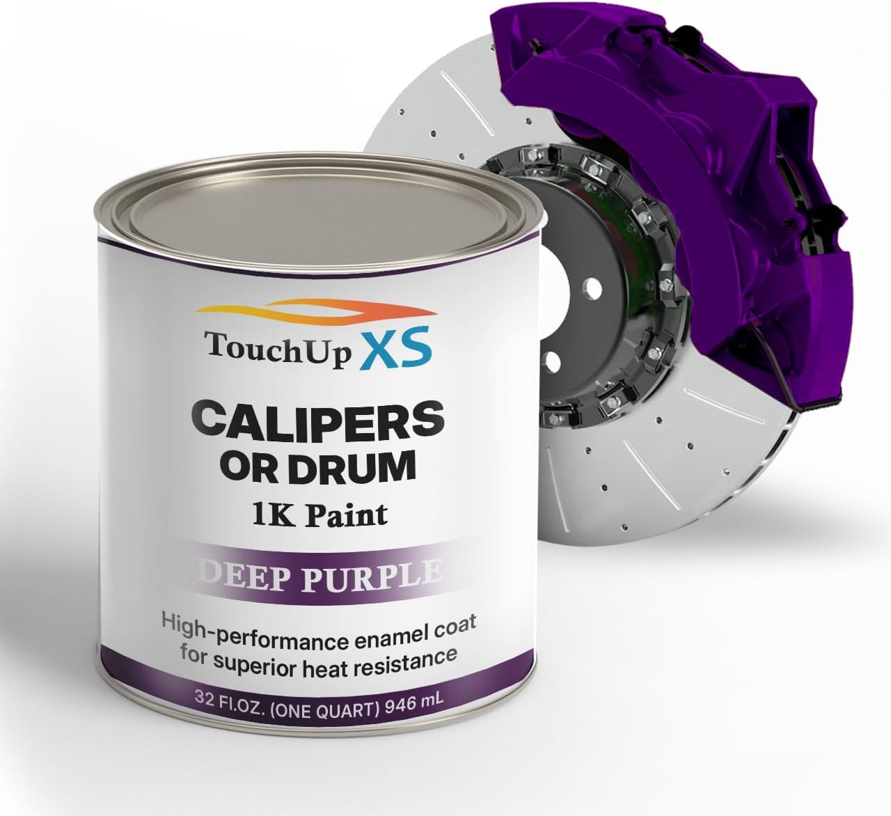 TouchupXS-High Temp Brake Calipers/Drums Enamel Coat 1K Deep Purple-Quart