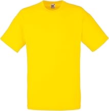 Fruit of the Loom Men's Short-Sleeved T-Shirt - Yellow - Medium