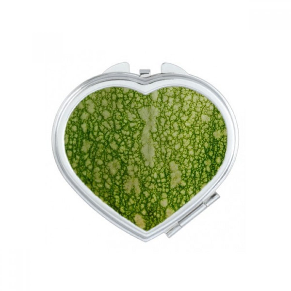 Miroir de poche compact et mignon avec motif macro de citrouille verte pour retouches