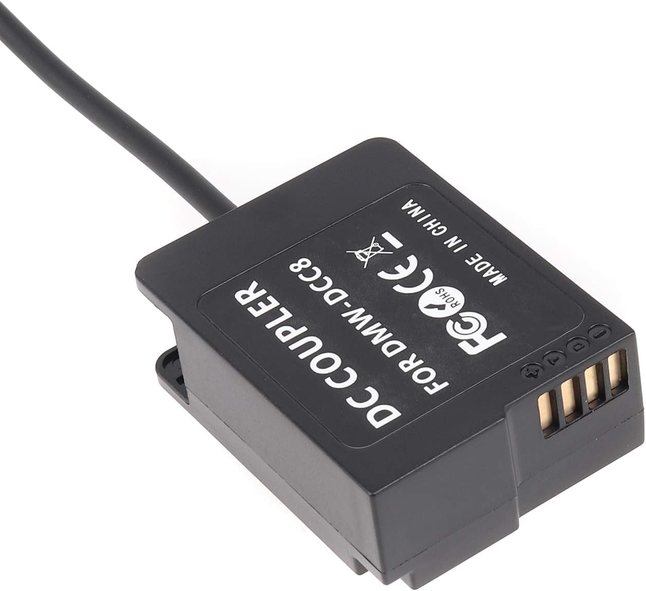 Foto4easy DMW-BLC12 Dummy Battery DC Coupler with Extendable DC Cable for Panasonic Camera FZ200 FZ300 FZ1000 FZ2500 G5 G6 G7 G80 G85 GX8 : Electronics