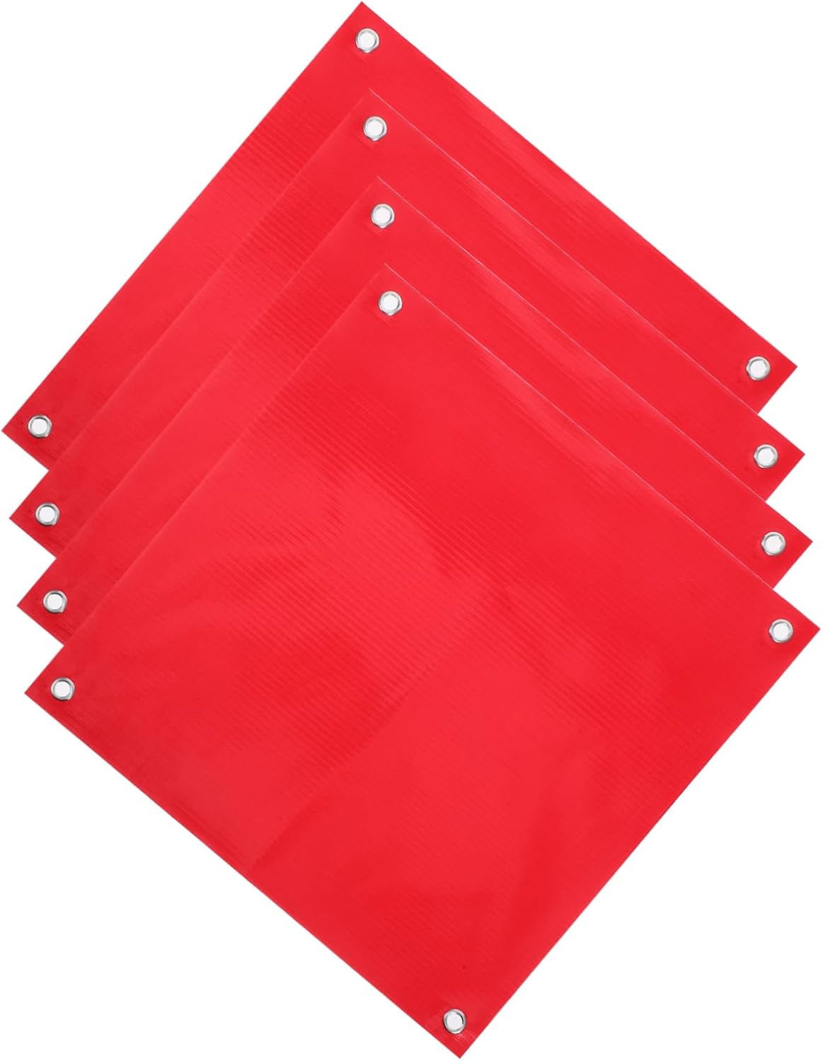 4pcs Sturdy Pvc Traffic Safety Flags Warning Flags for Road Construction School