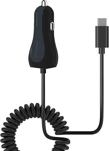Miniatura 5 de Cellet Cargador de coche de doble puerto USB de 15 vatios con cable tipo C de 4 pies de alta potencia de 3 amperios compatible con Motorola Z3 Play