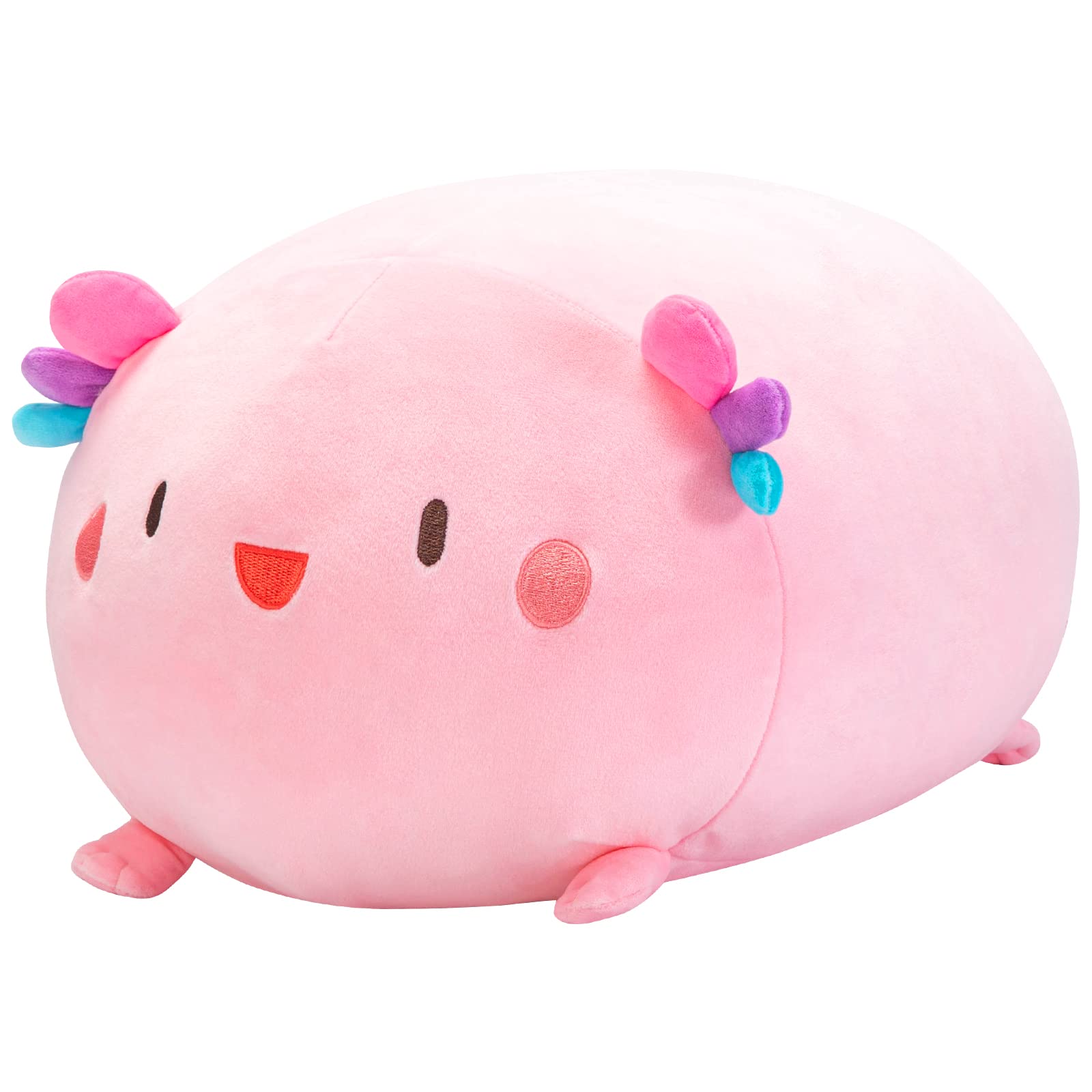 Cute Axolotl Plush Pillow, 16” Axolotl Stuffed Animals, Soft Kawaii Plushies Cuddle Pillow, Cute Plushies Birthday Gifts for Women, Girls and Males (Pink)
