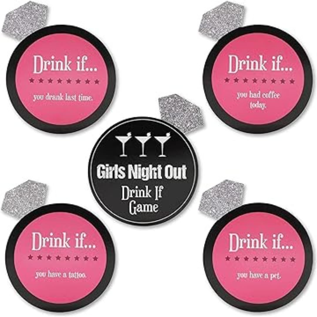 WP WANNA PARTY Girls Night Out Drink If Bachelorette Party Game for Funny Bachelorette Games, Drinking Games for Bachelorette- Set of 30 Cards, Multicolor