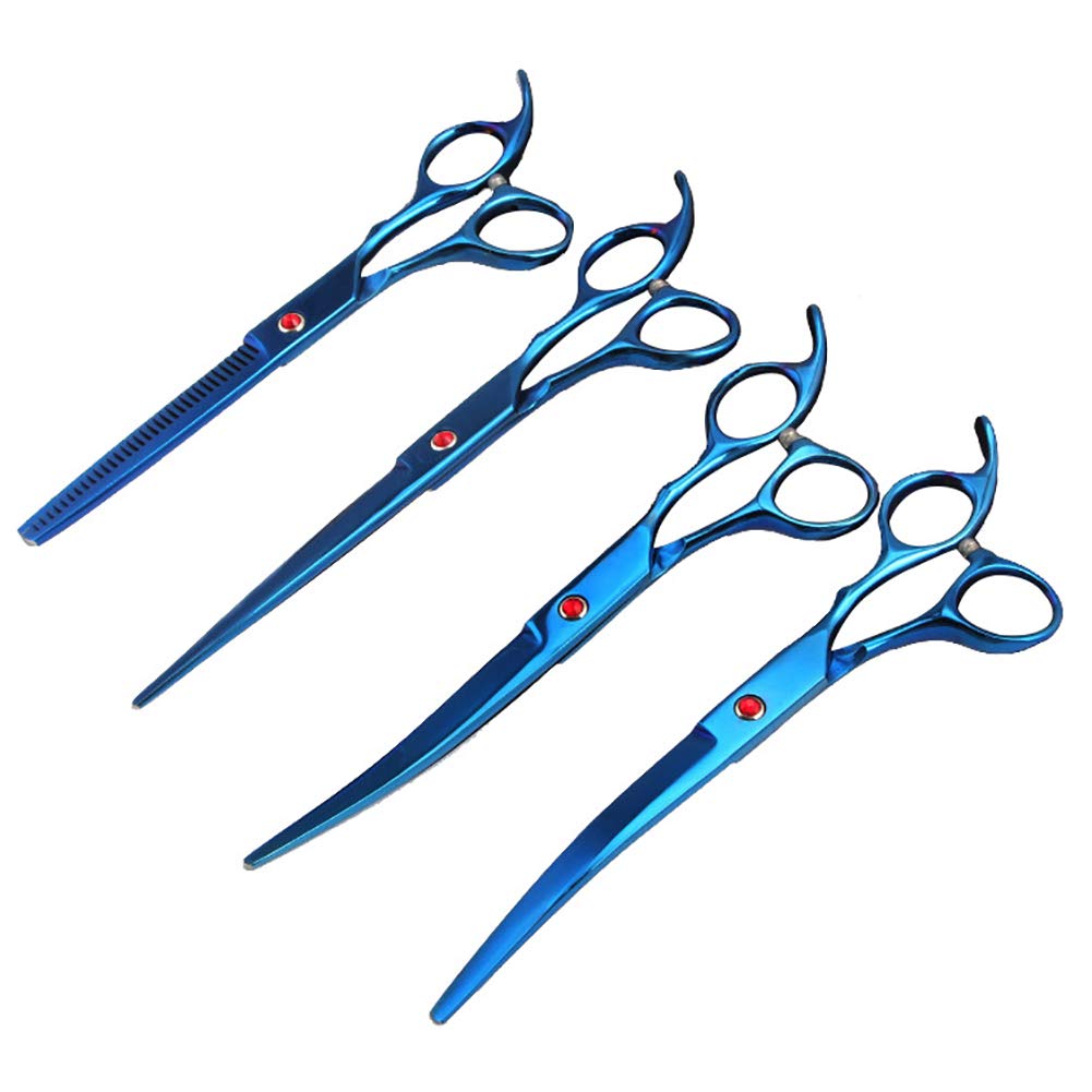 Stainless Steel Pet Scissors Set The Best Pet Grooming Scissors Suitable for Whole Body Use with Storage Bag Provided A (B)