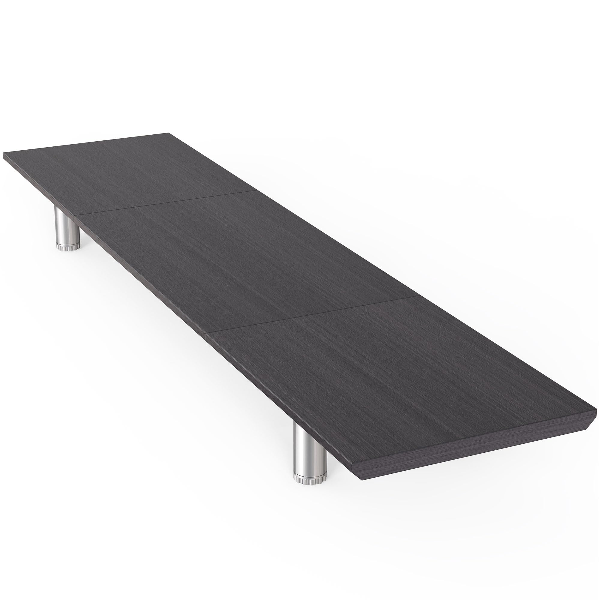 Fenge Supporto per Monitor Grandi Regolabile in Altezza in Metallo per PC/Laptop/TV 100x23,5x11,2cm Nero