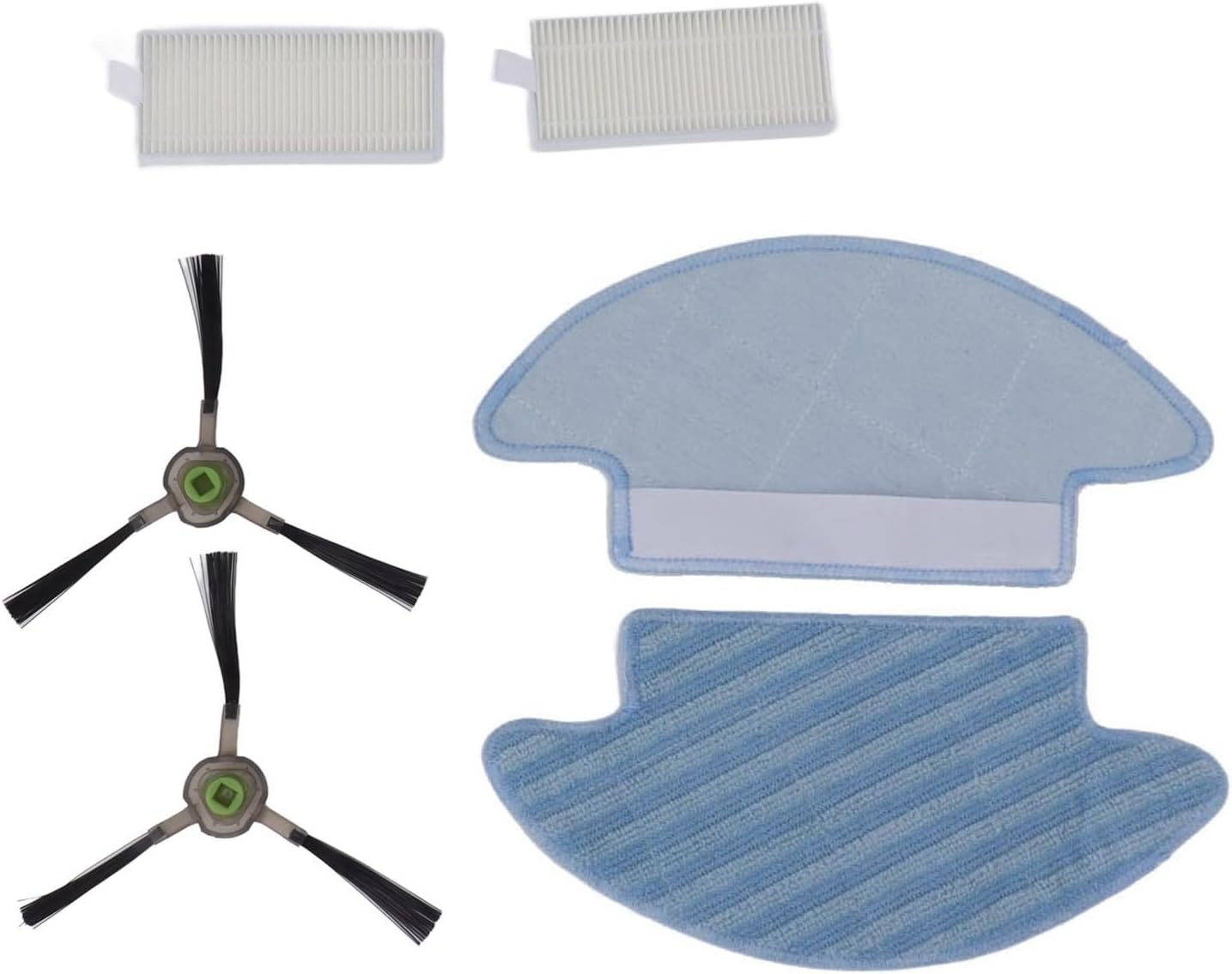 Sweeper Replacement Accessories Filter Rag Side Brushes Efficient Cleaning Washable Reusable Vacuum Cleaner Filter Kit Compatible with Lefant M210 M210S M210B M213