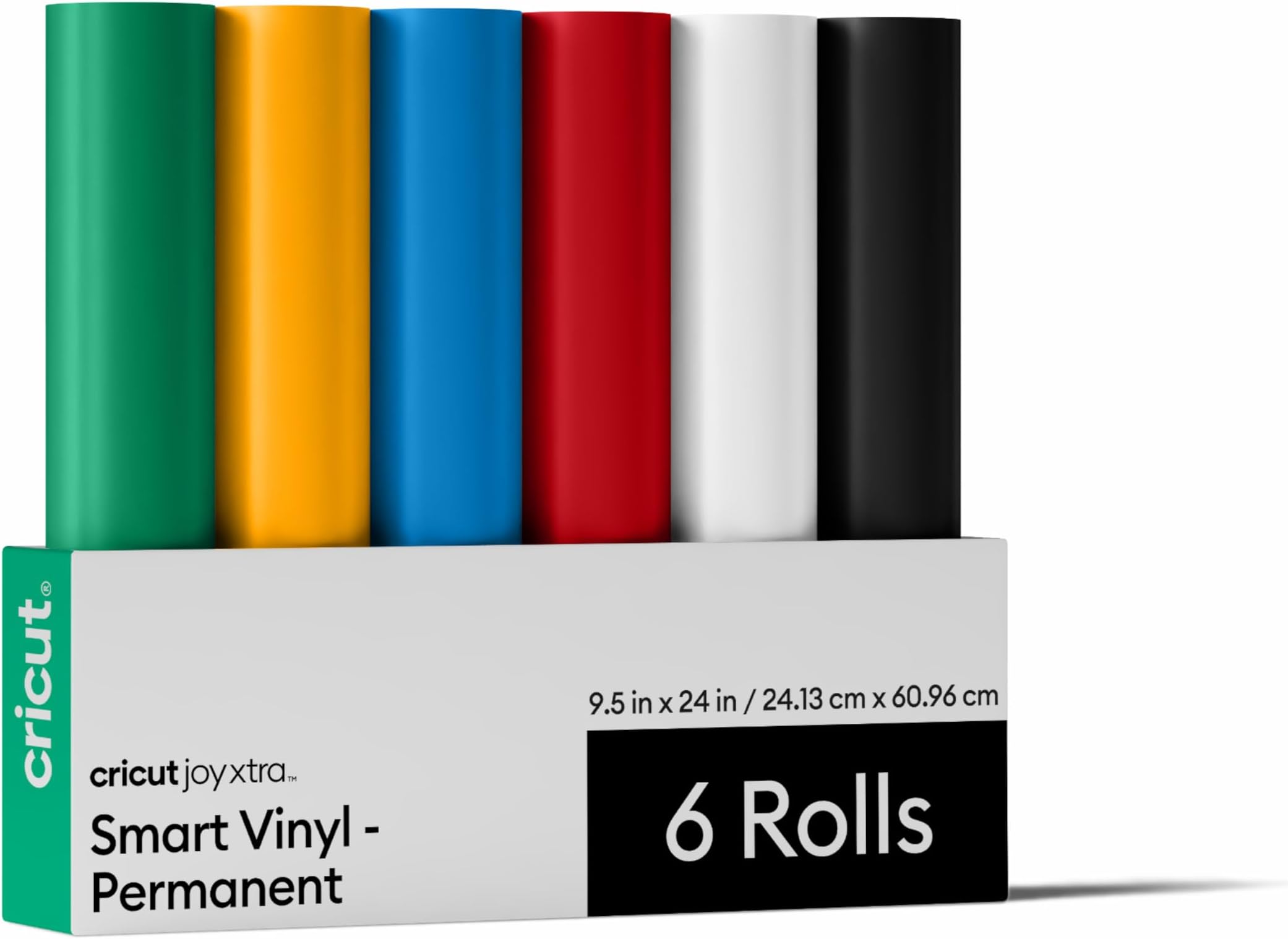 Joy™ Xtra Smart Permanent Adhesive Vinyl Sampler, Variety Pack, Self-Adhesive Vinyl Sheet, Ideal for Customising Mugs, Bottles, Labels, Signs & DIY Crafts - Pack of 6 Sheets