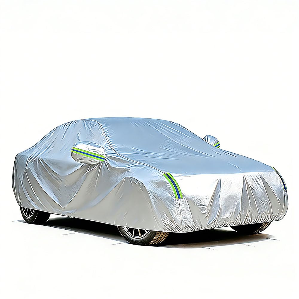 Autoabdeckung für Citroën SpaceTourer (2016-2025 2026),wasserdichte Vollgarage Allwetter Mit Reißverschluss,Autoplane Outdoor Sonnenschutz Regenschutz,Reflektorstreifen,D