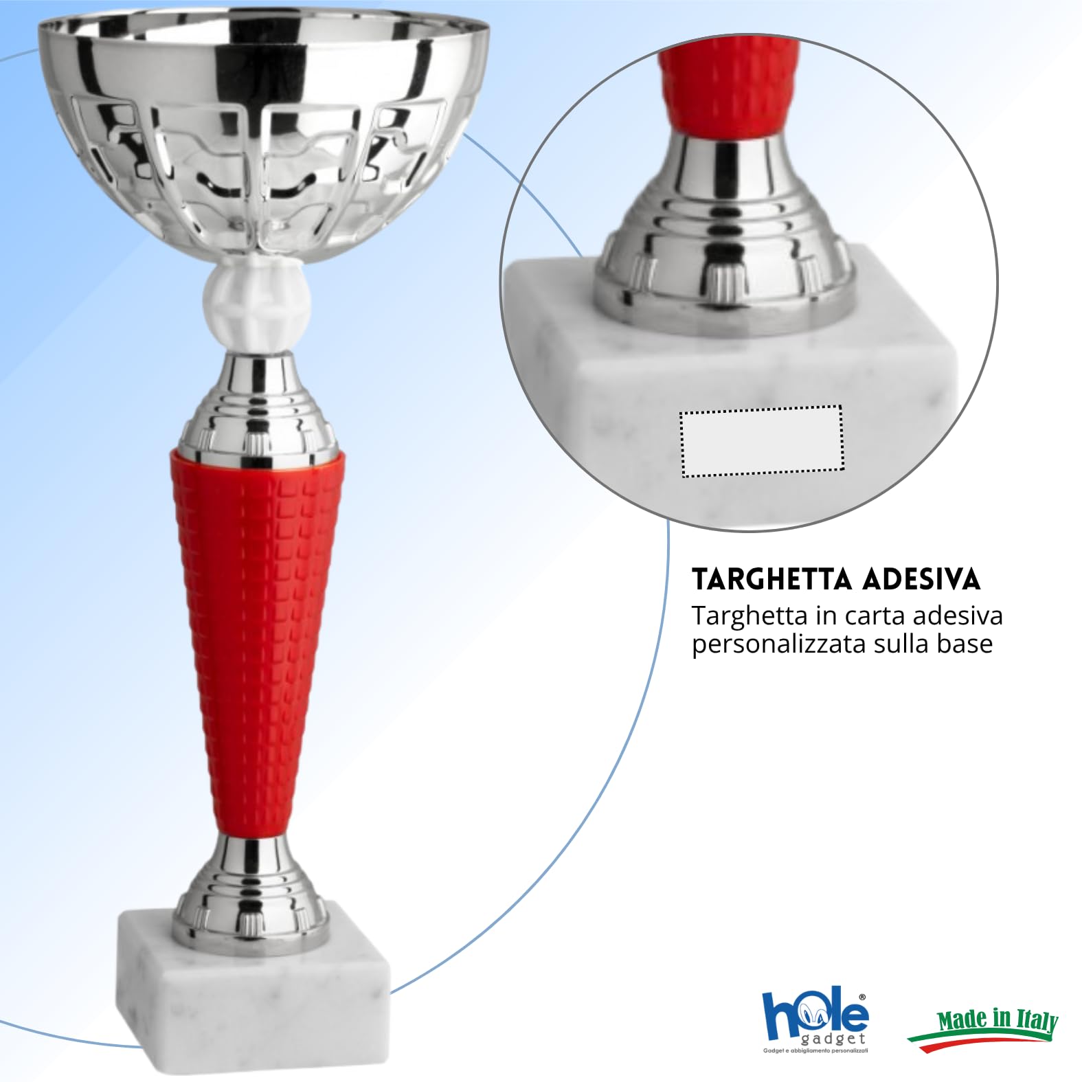 Coppa Trofeo Personalizzati, Premiazioni Singole o in Set Completi, Sportivi per Eventi, Calcio, Fantacalcio, Basket, Padel, Personalizzabile su Targhetta cod. 13.401