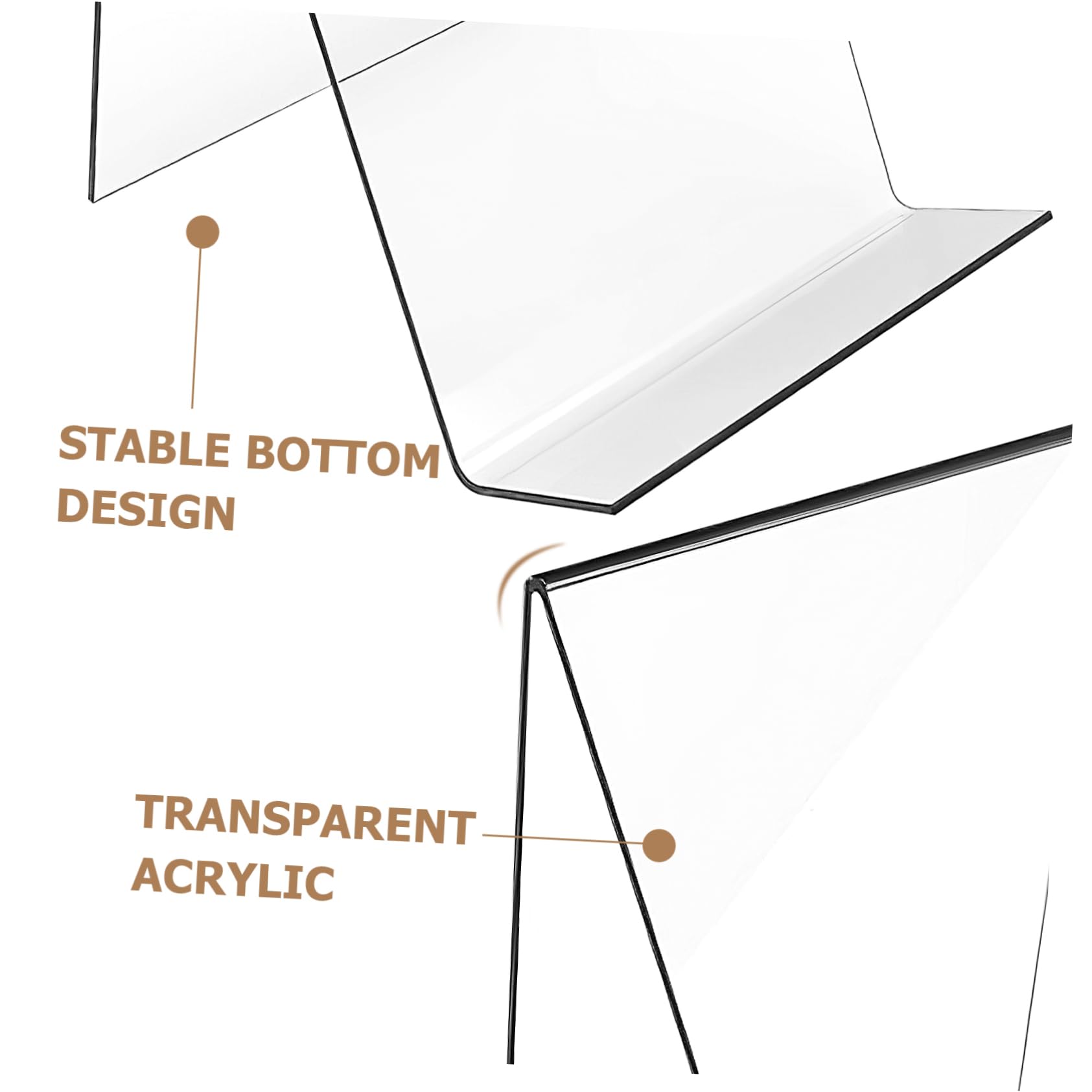 Operitacx 2 Sätze Acryl Buchständer Teilig Transparentes Design Für Bücher Flyer Und Broschüren Stabiler Tischaufsteller Für Im Büro Und Zuhause 8 Stücke * 2