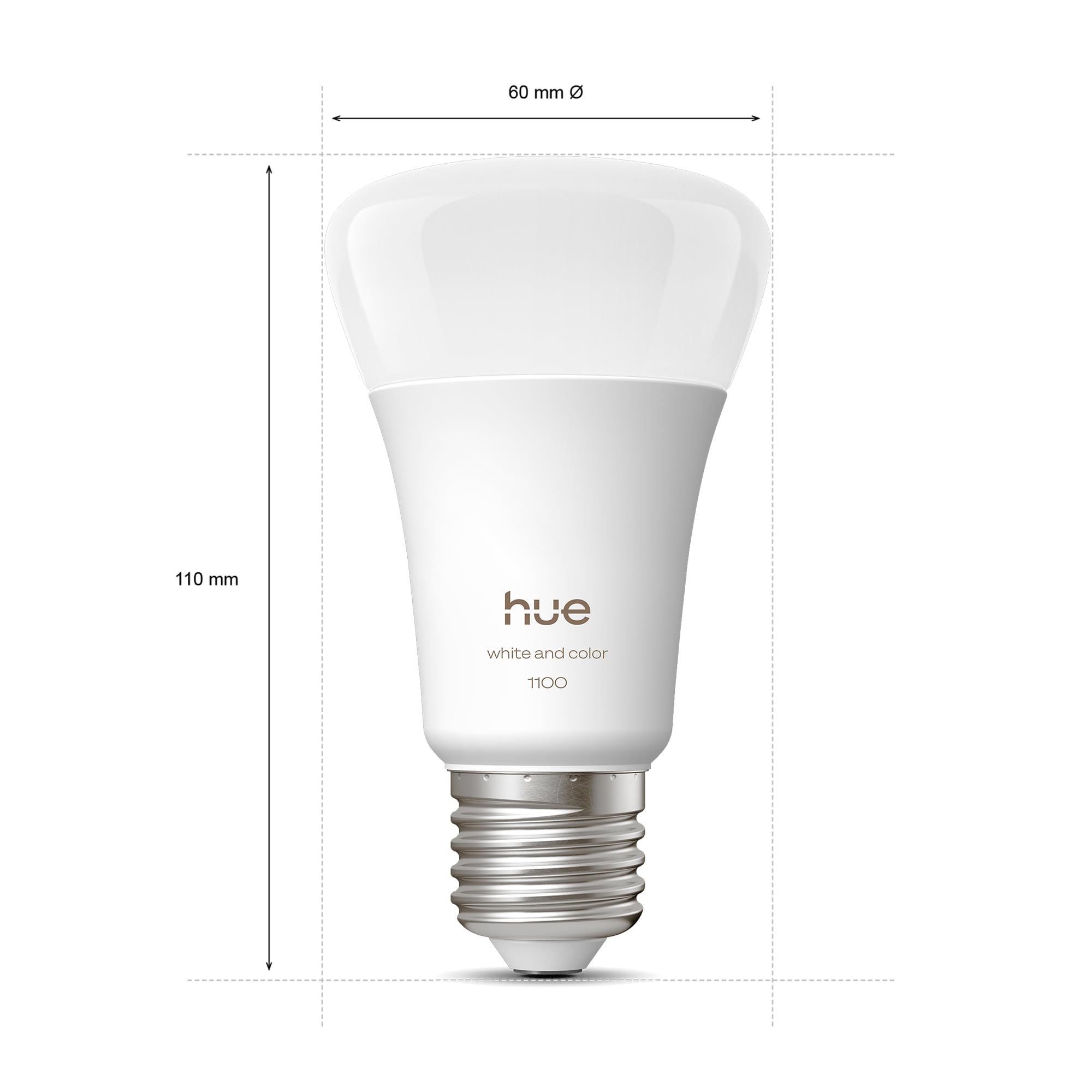 Philips Hue White & Color Ambiance E27 LED Glühbirne, 1100lm, 16 Mio. Farben, dimmbares LED Licht, Leuchtmittel steuerbar via App und Stimme, kompatibel mit Amazon Alexa, 2er Pack, neue Generation