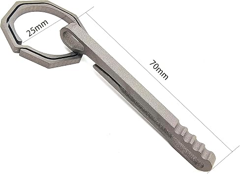 Titanium Multifunctional Keychain Key Ring Hanging Buckle Clip Belt Clip Quickdraw Keychain by Fanycs (No bottle opener)