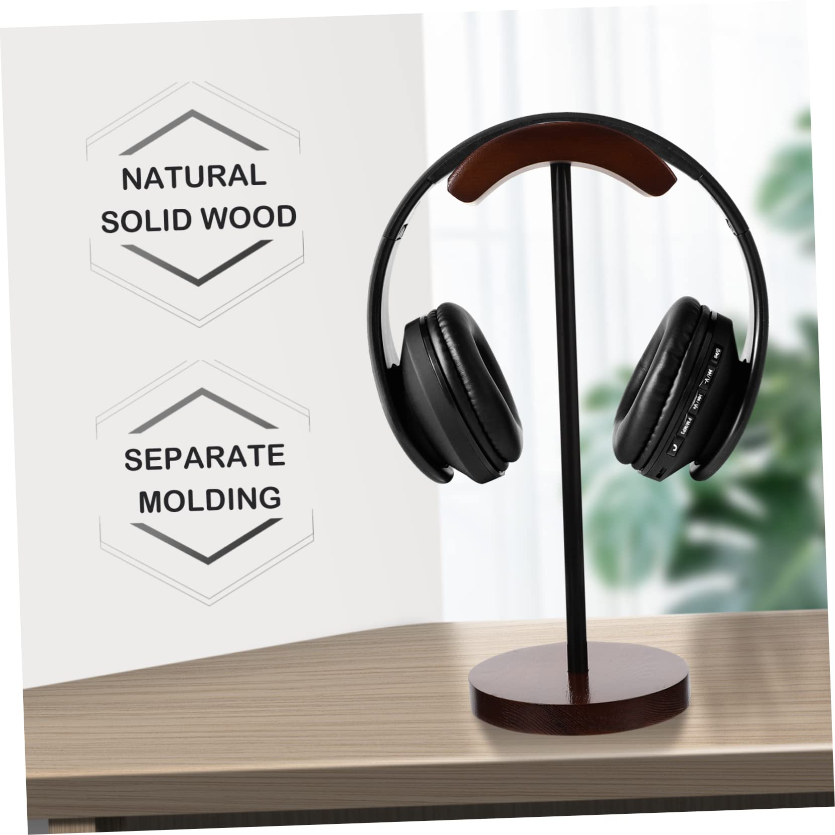 SHINEOFI Soporte para Auriculares De Madera Organizador De Escritorio para Auriculares para Usar El Hogar u Oficina