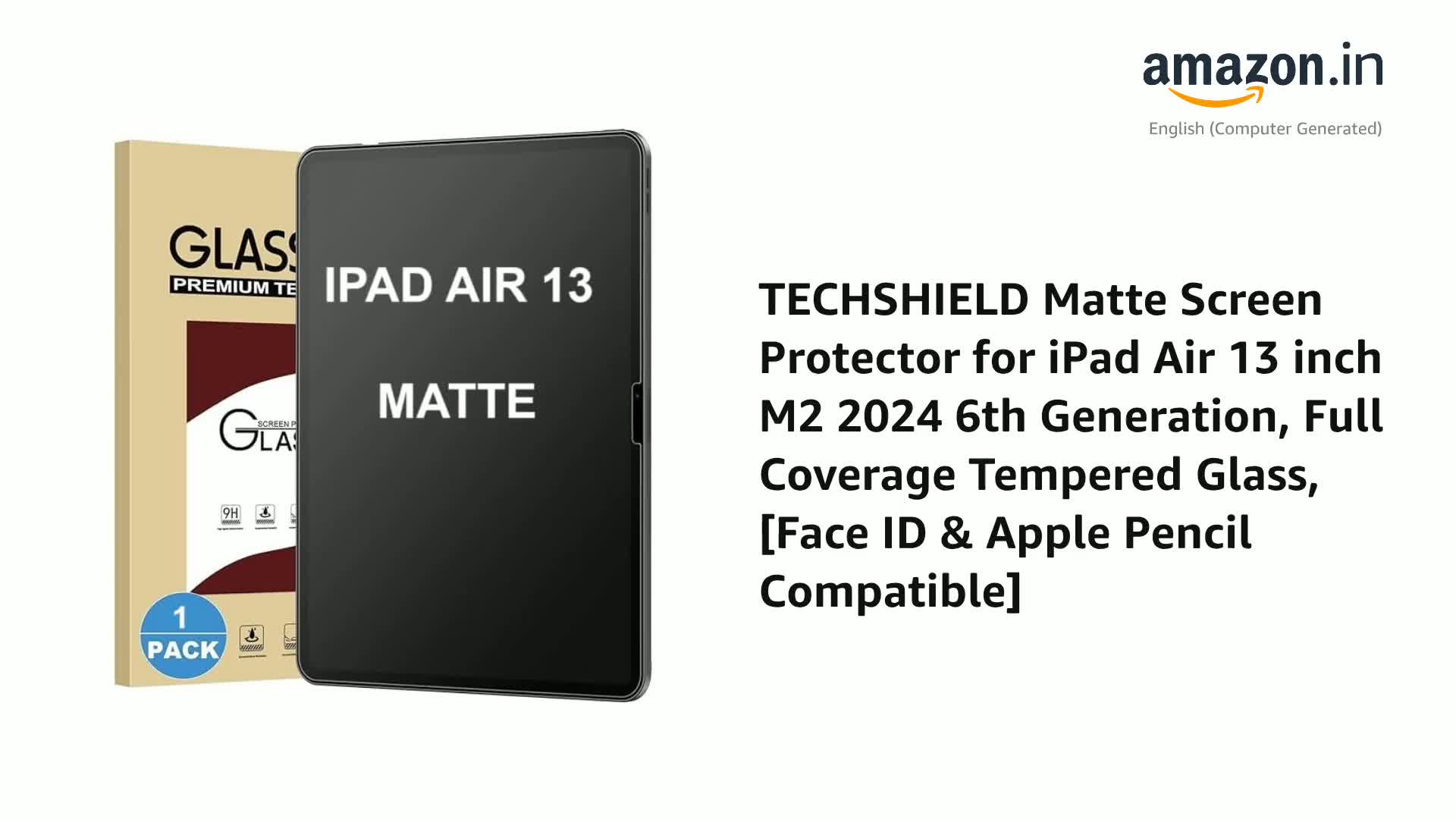 TECHSHIELD Matte Screen Protector for iPad Air 13-Inch(2025/2024