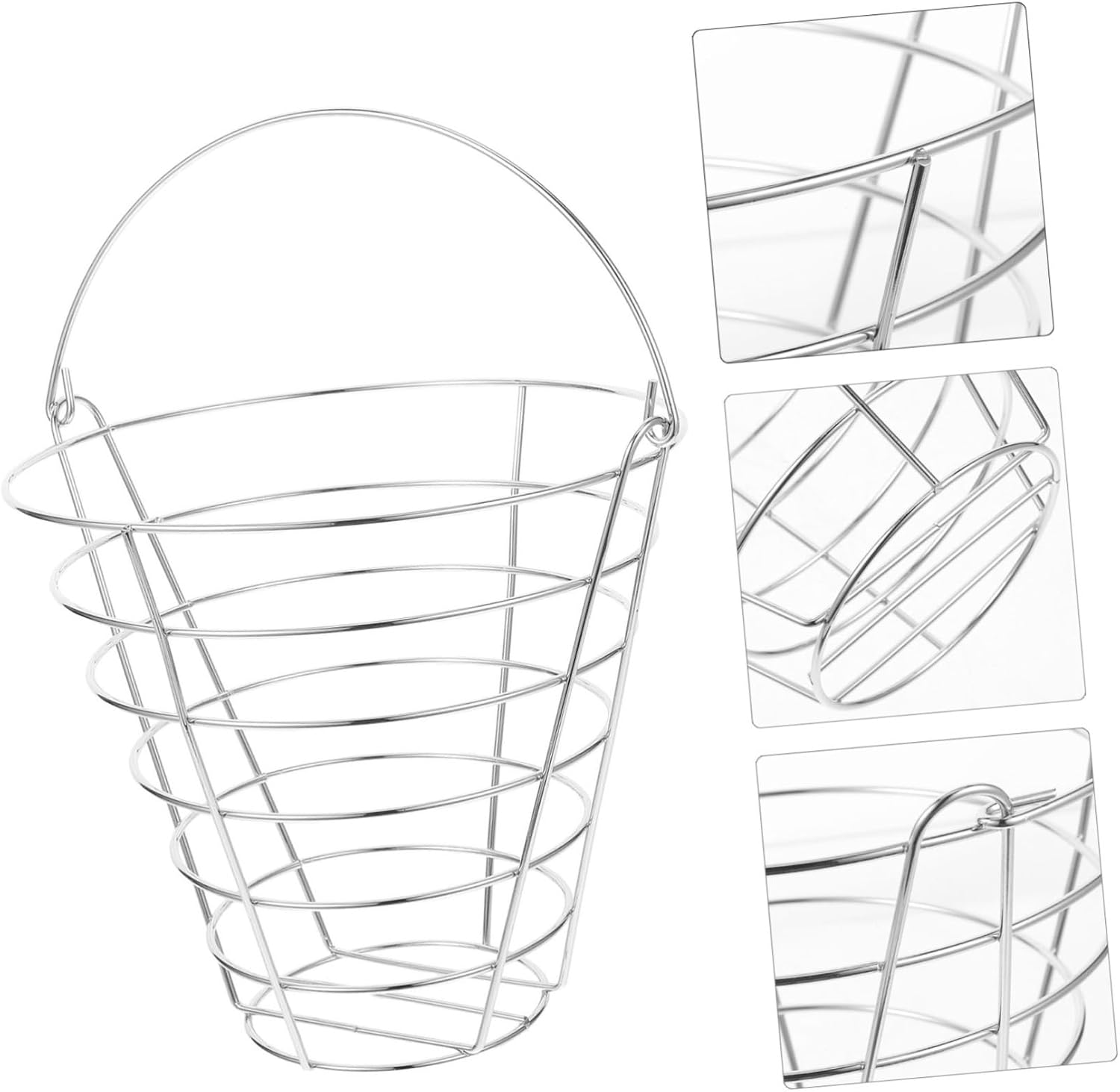 Stainless Steel Golf Basket Handle Outdoor Storage Container for for for Golfing Accessories image 2