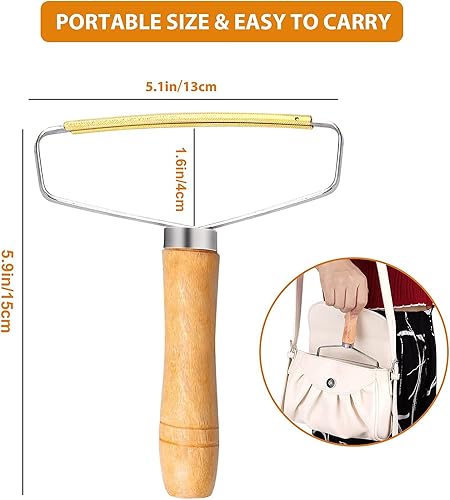 Miniatura 3 de Limpiador de pelusa Uproot, removedor de pelo de mascotas, removedor de pelusa portátil de doble cara, limpiador de pelusa de raíz para eliminar