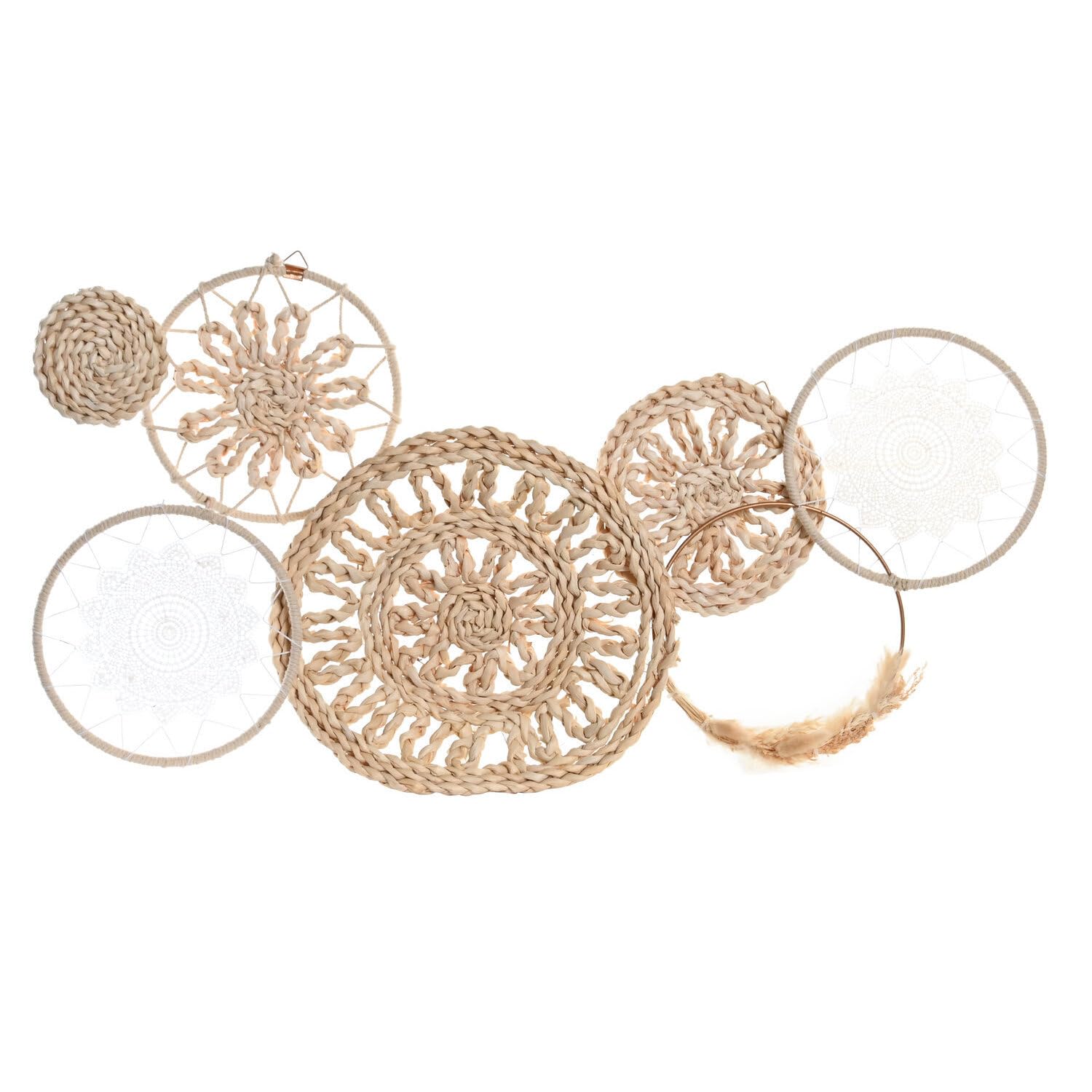 DECORACION PARED FIBRA MAIZ 79X7X41,5 NATURAL