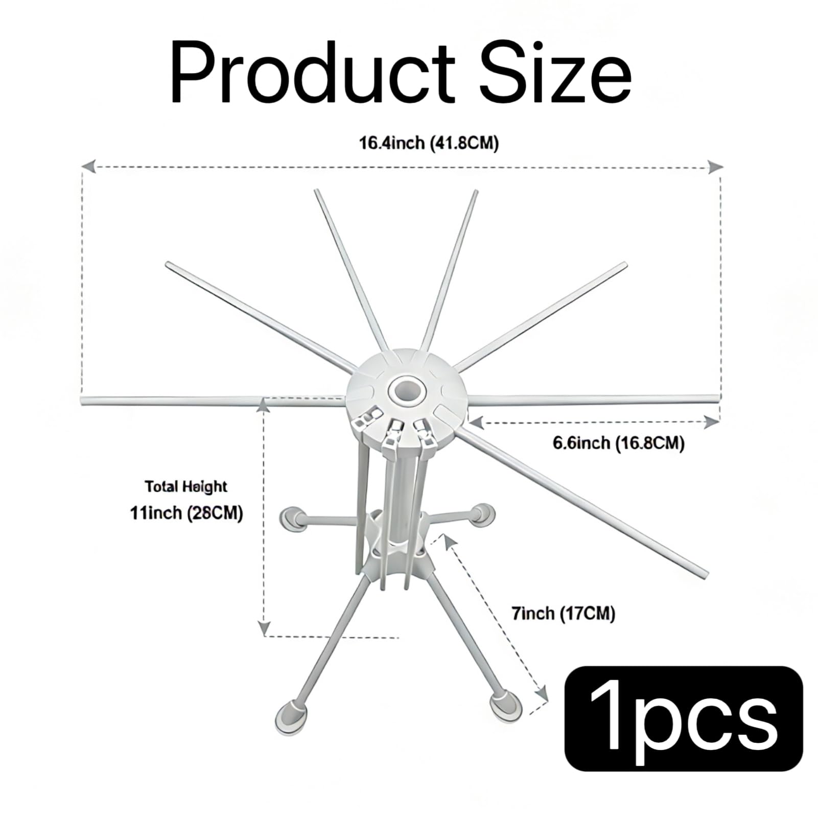 Séchoir à pâtes avec 10 barres transversales extensibles, machine à pâtes électrique, convient pour sécher les pâtes pesant jusqu'à 2 kg, support pliable pour le séchage, machine à pâtes