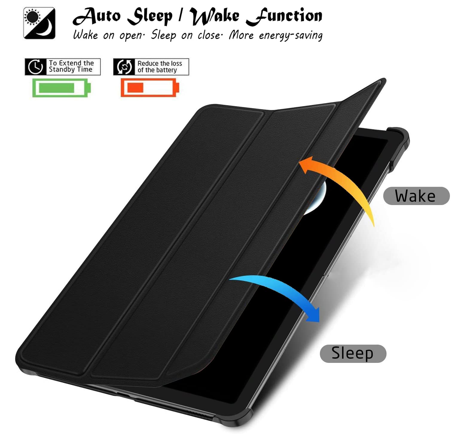 Robustrion Trifold Case Cover for Realme Pad X 11 inch Tablet Cover - Black — Amazon image 2