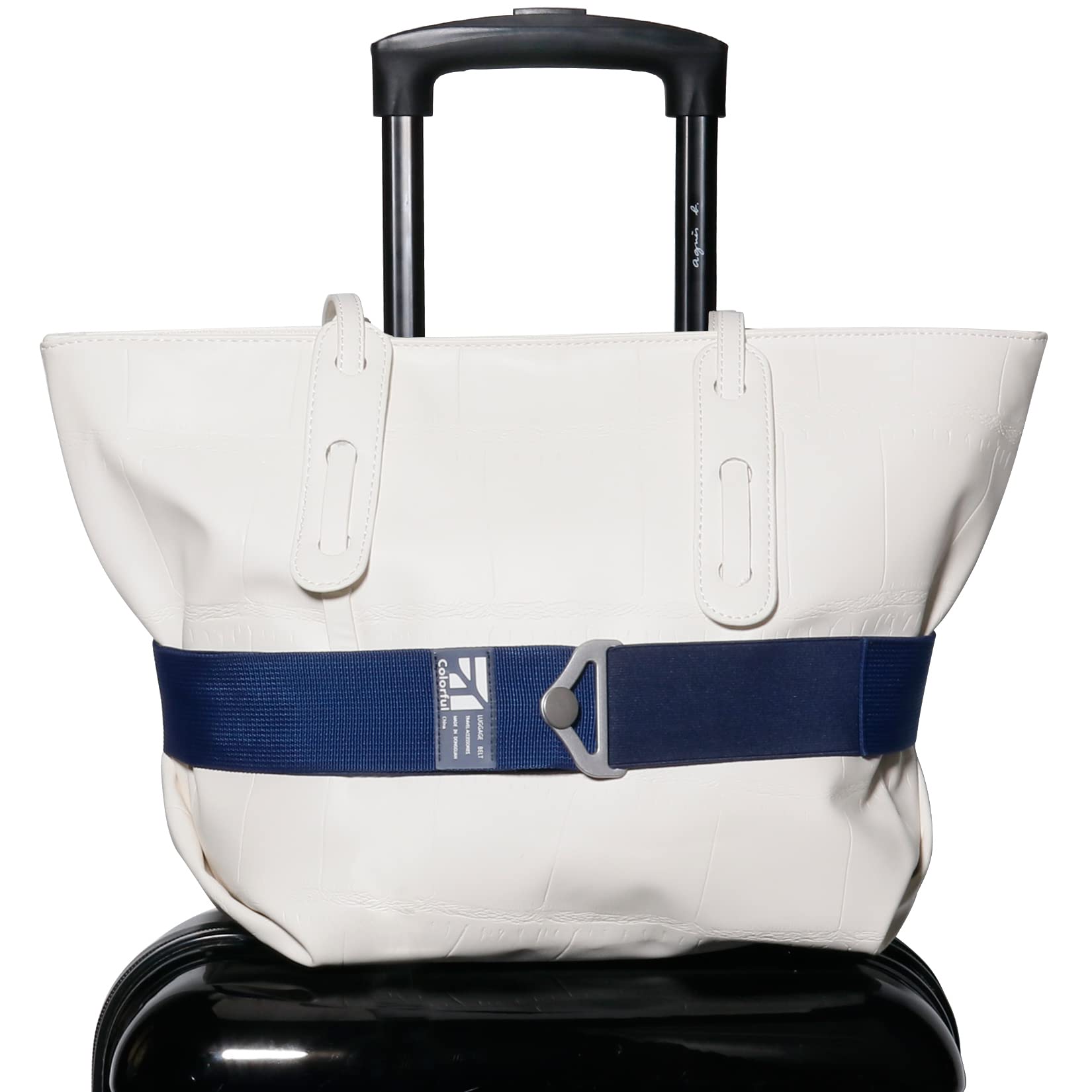 TOOVREN 2-in-1 Travel Belt for Luggage Straps Add a Bag Bungees Suitcase Luggage Strap Over Handle Suitcases Belt for Carry On Bag Adjustable Backpack Attachment Airport Travel Accessories Blue