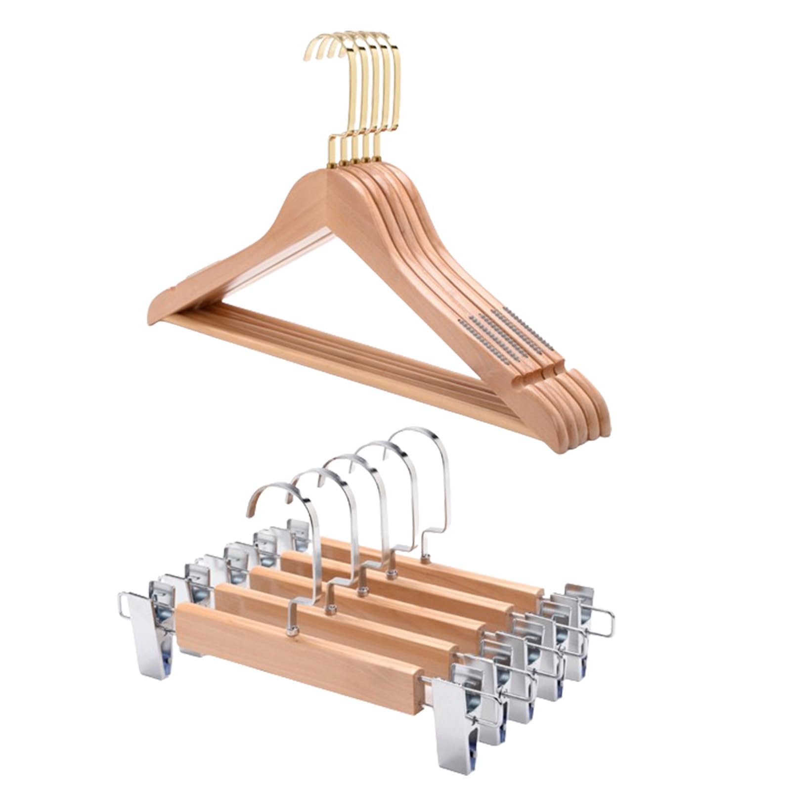 20 szt. Drewnianych wieszaków na suknie ślubne Drewniany wieszak na płaszcze, wieszak na spodnie, wytrzymałe wieszaki na ubrania, wieszaki z litego drewna na koszule, kurtki, spodnie i suknię ślubną