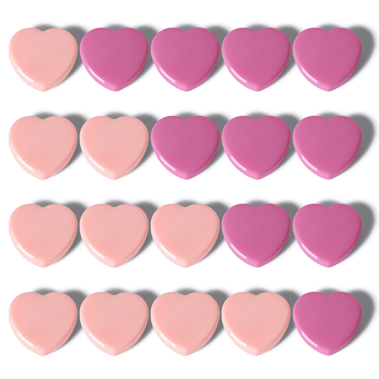 PYJLBX 20PCS Fridge Magnets - Heavy Duty Refrigerator Magnets, Cute Small Strong Magnets for Whiteboard, Lockers & Kitchen - Mini Decorative Heart