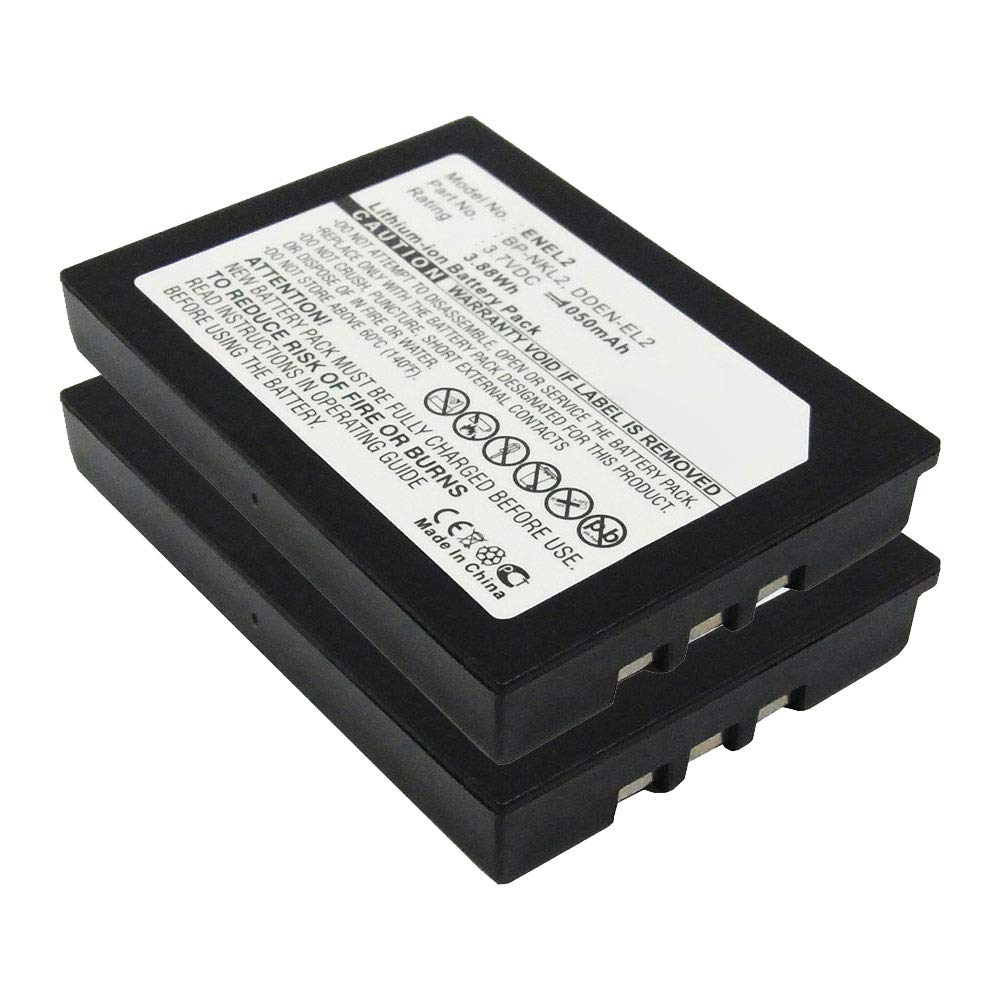 subtel2x 9904 BP-NKL2 DDEN-EL2 EN-EL2 ENEL2 Battery Compatible with Nikon Coolpix 3500, Coolpix SQ, Coolpix 2500, Nikon 9904, Nikon EN-EL2 1050mAh 3.6V - 3.7V