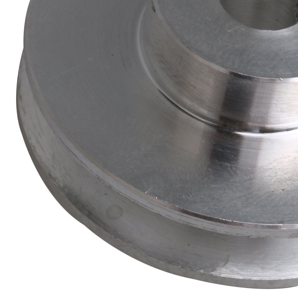 8mm Fixed Bore Single Groove Pulley Wheel Silver Aluminum Alloy 41x16x8mm for Motor Shaft 3-5mm PU Round Belts — Amazon image 5